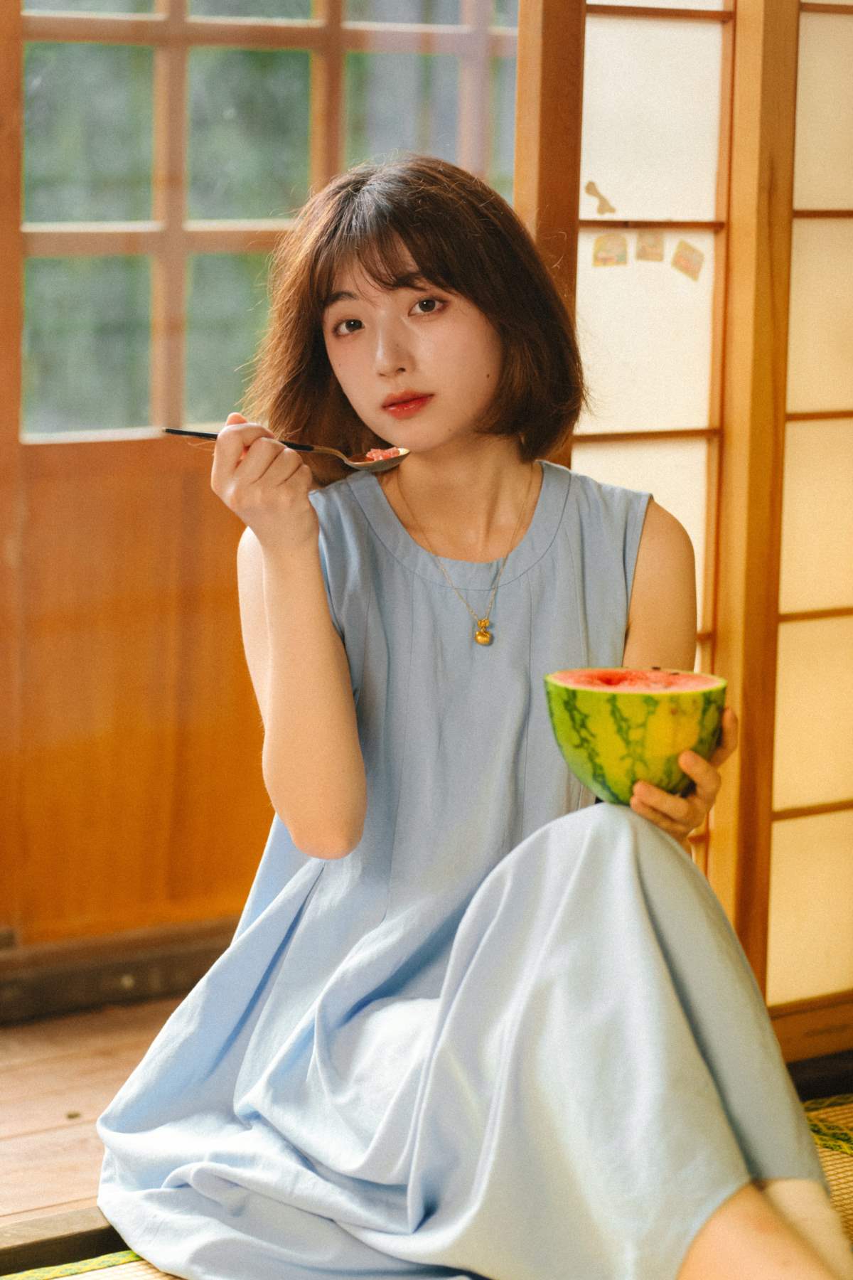 [YITUYU艺图语]2025.07.03 尝一口西瓜味的夏天～ 麻薯旎子 YITUYU艺图语-第1张