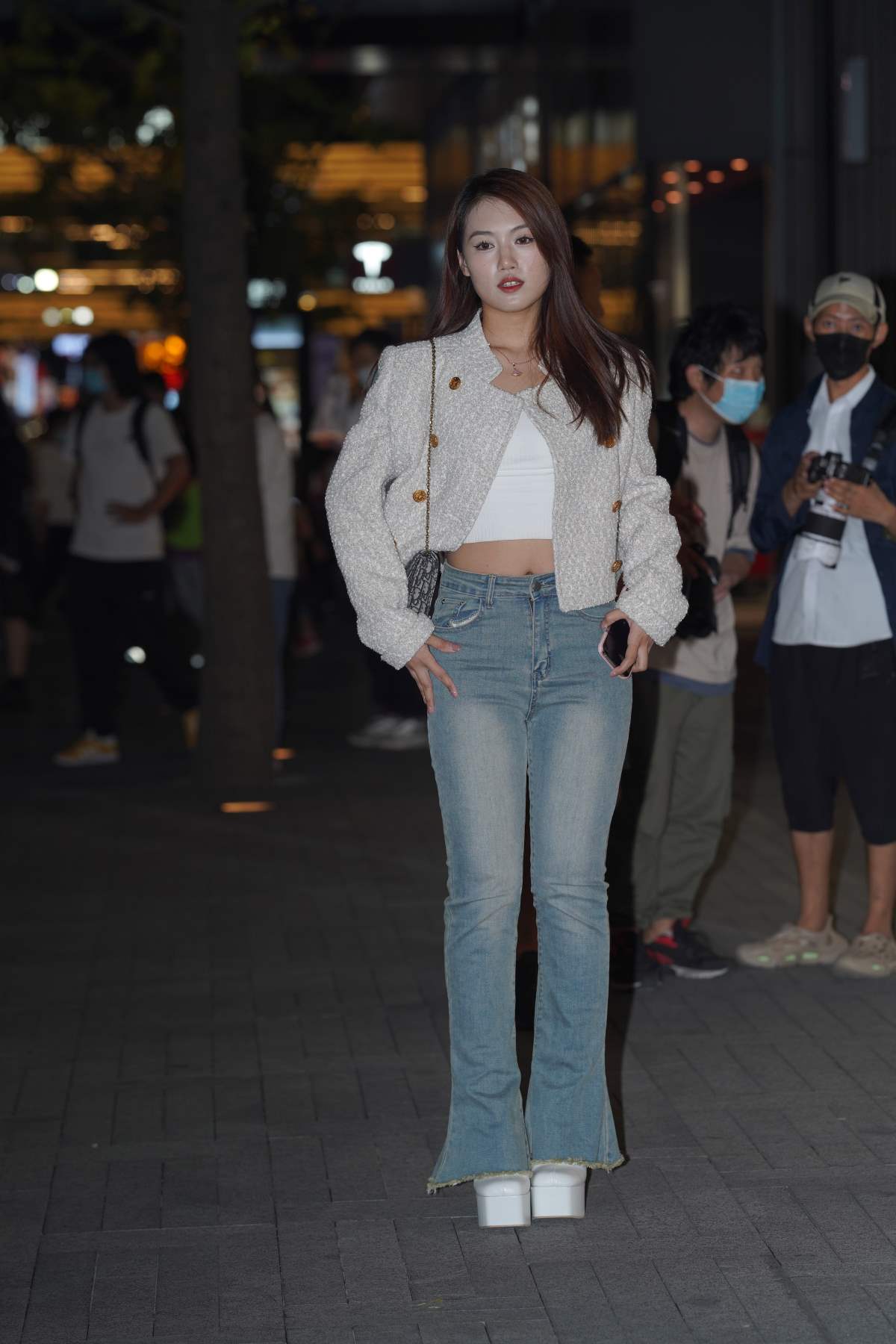 精选街拍作品 NO.4770 青春牛仔裤 街拍-第1张