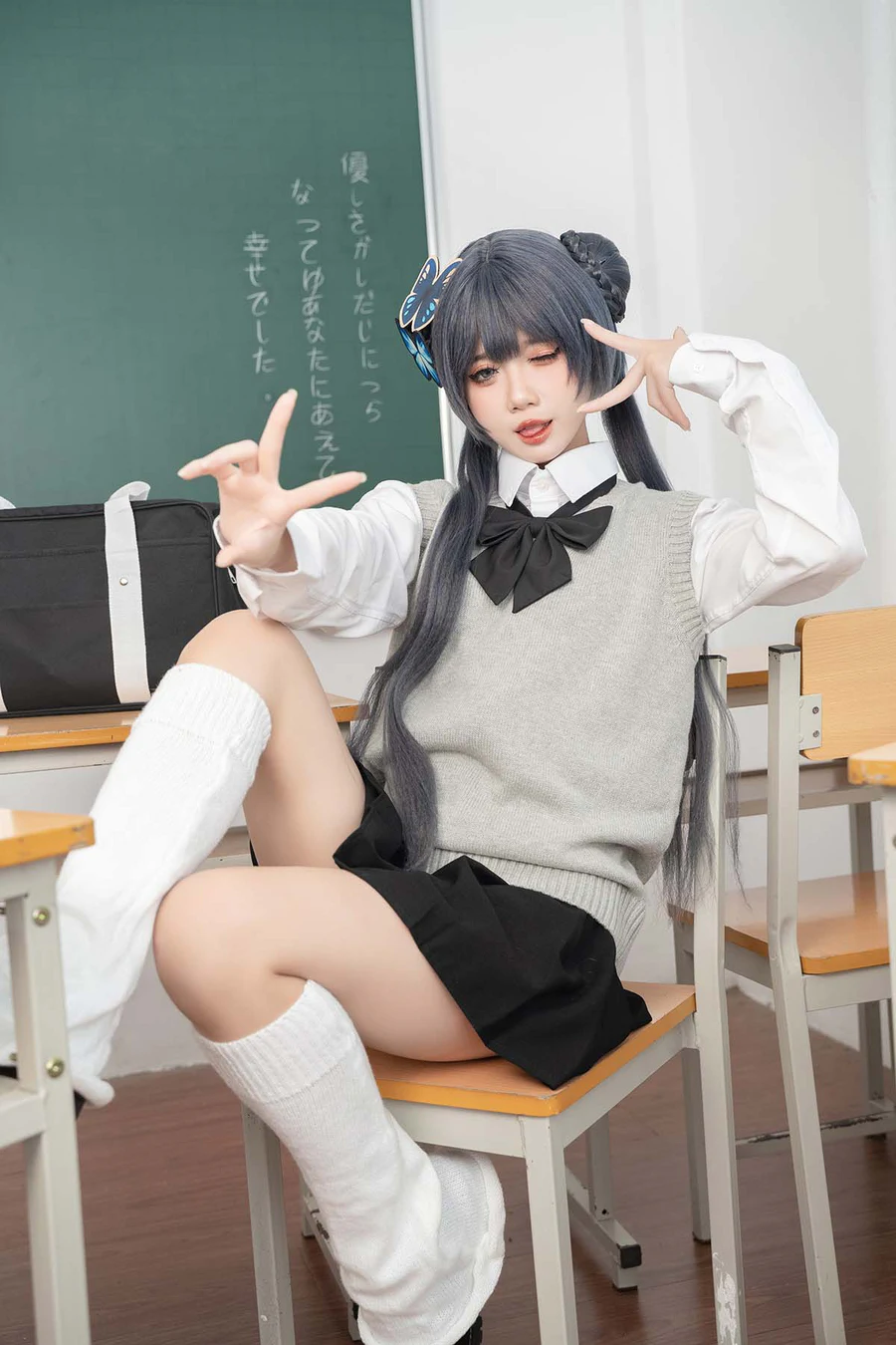 PoppaChan – Kisaki Student Cosplay-第1张
