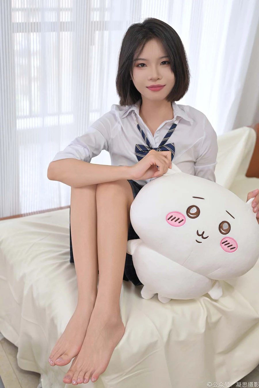 凝思摄影 NO.011 小睿-JK制服、过膝袜、玛丽珍鞋 凝思摄影-第2张