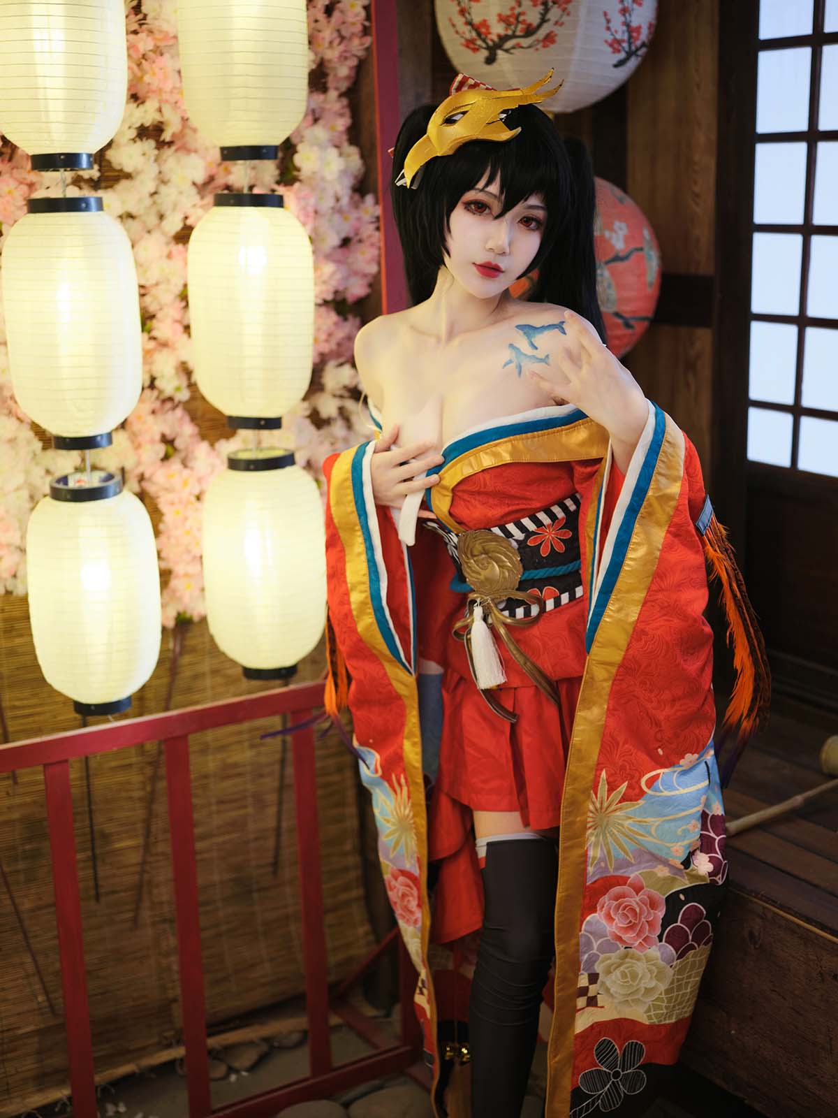 一米八的大梨子 – 大凤和服 Cosplay-第1张