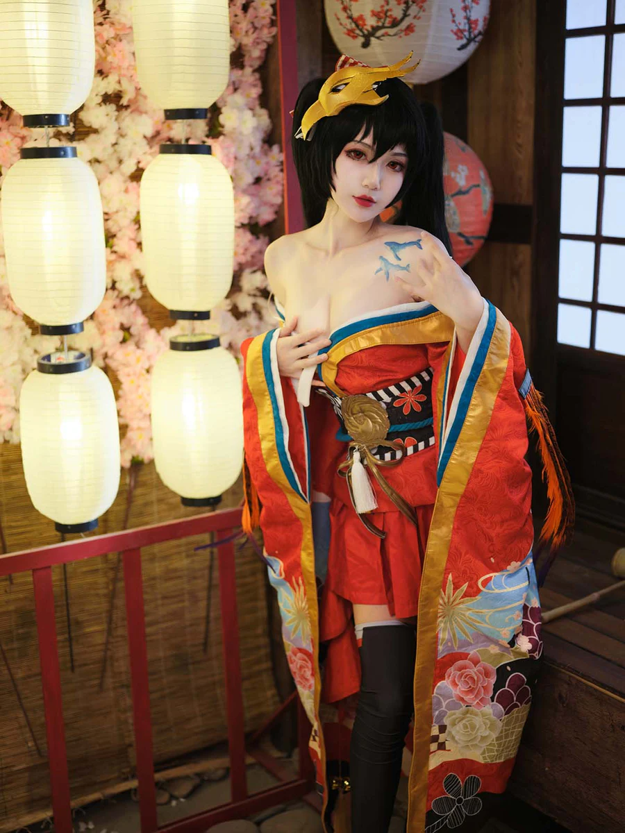 一米八的大梨子 – 大凤和服 Cosplay-第1张