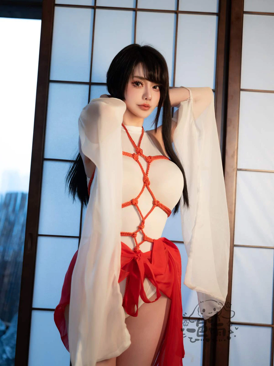一色雨 – 捆绑巫女 Cosplay-第1张