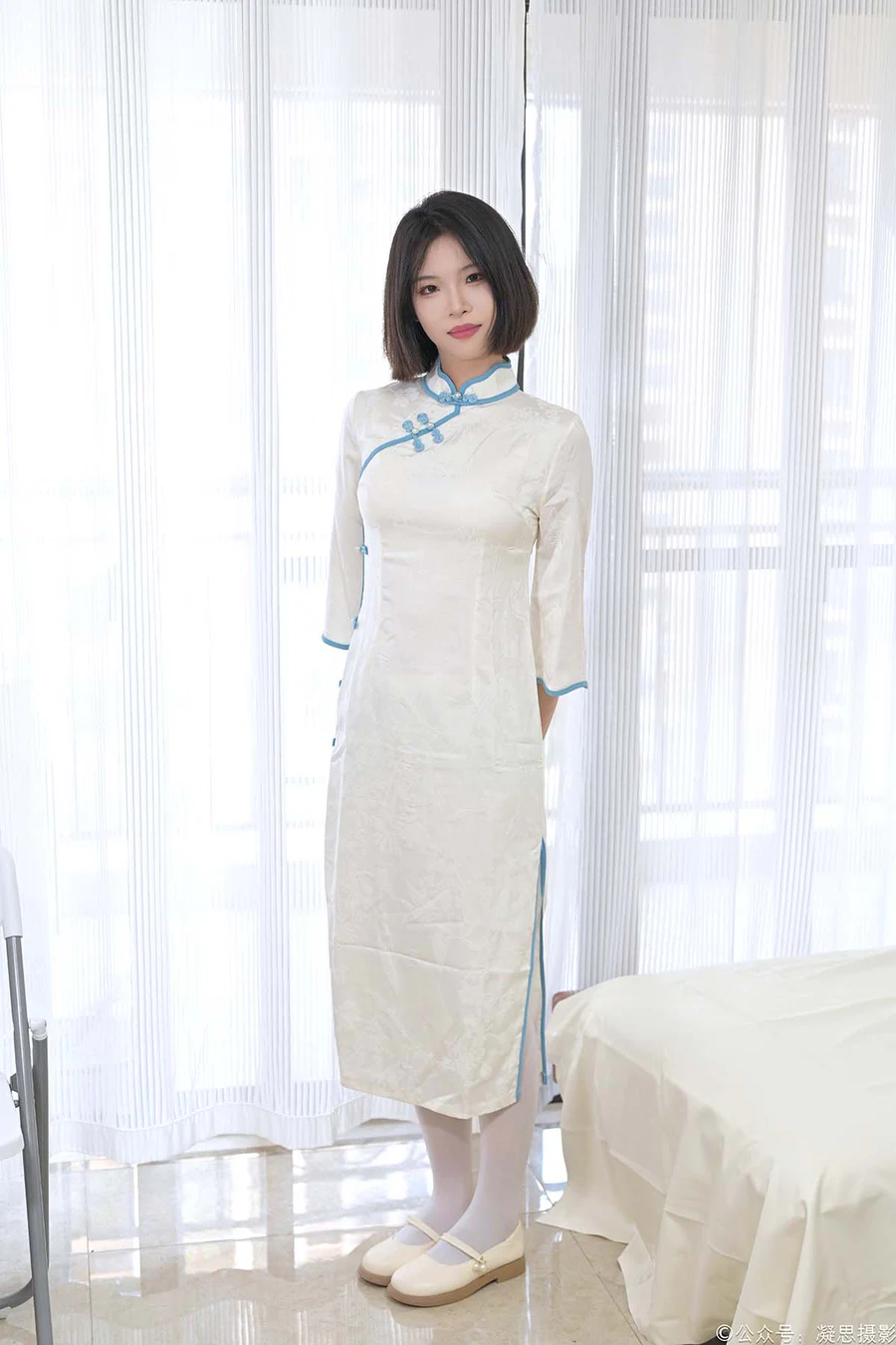 凝思摄影 NO.015 小睿-旗袍、连裤白丝、玛丽珍 凝思摄影-第1张