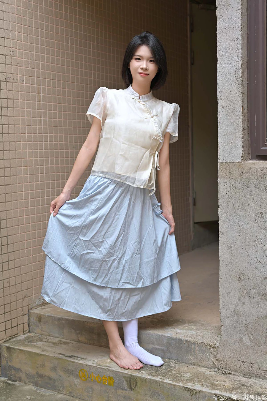 凝思摄影 NO.020 小睿-长裙、短白袜、平底鞋 凝思摄影-第1张