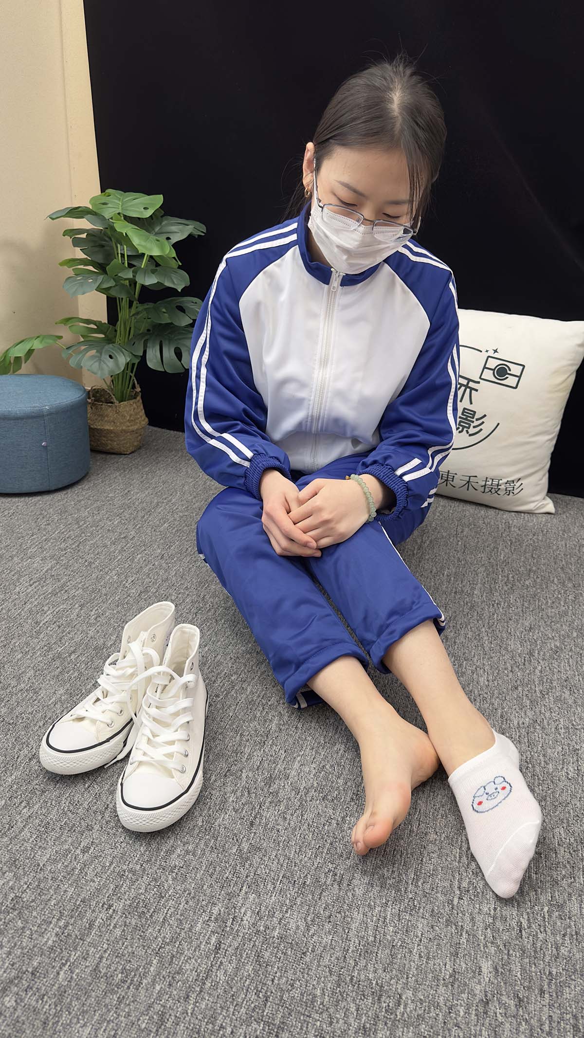 三禾摄影 NO.008 校服 帆布鞋 船袜 短丝 三禾摄影-第1张