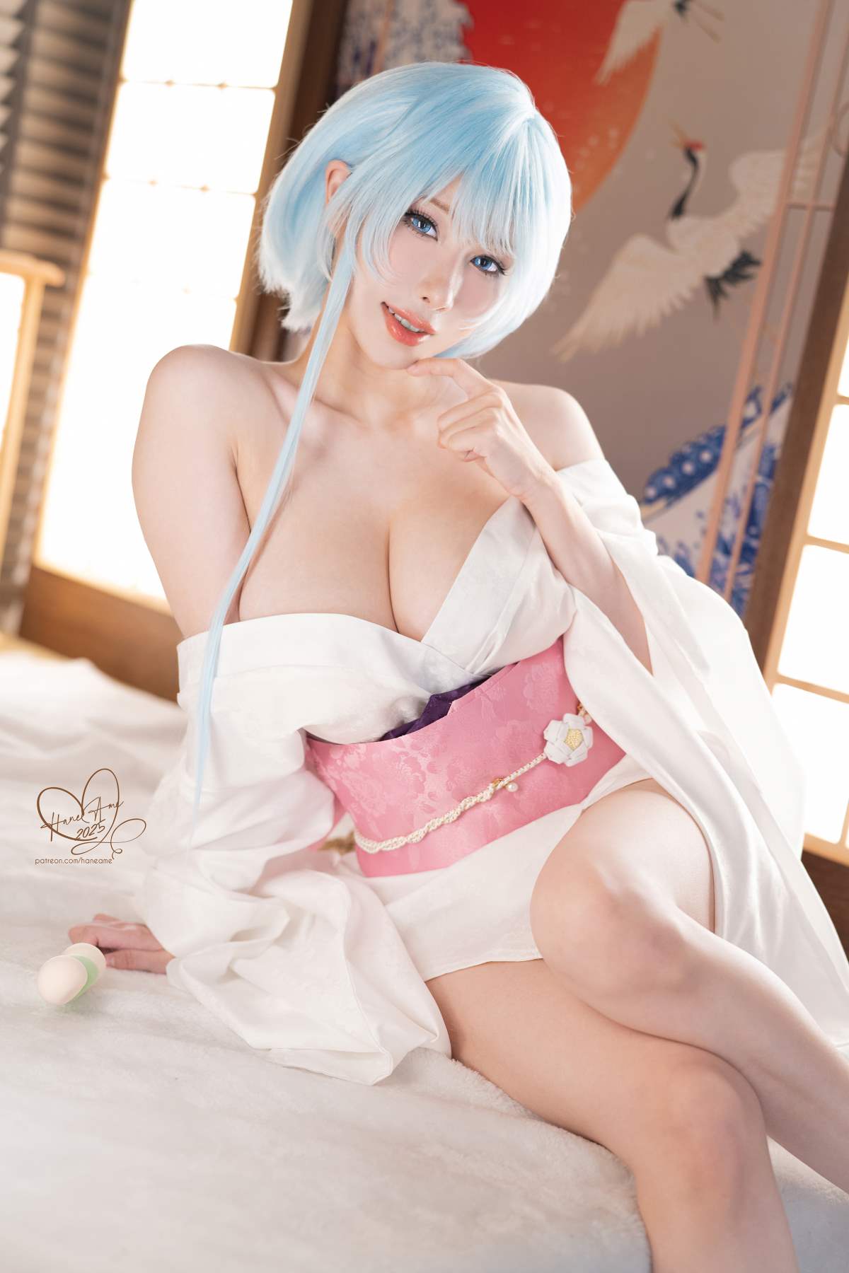 Hane Ame 雨波写真 – 地狱老师 雪女 Cosplay-第1张