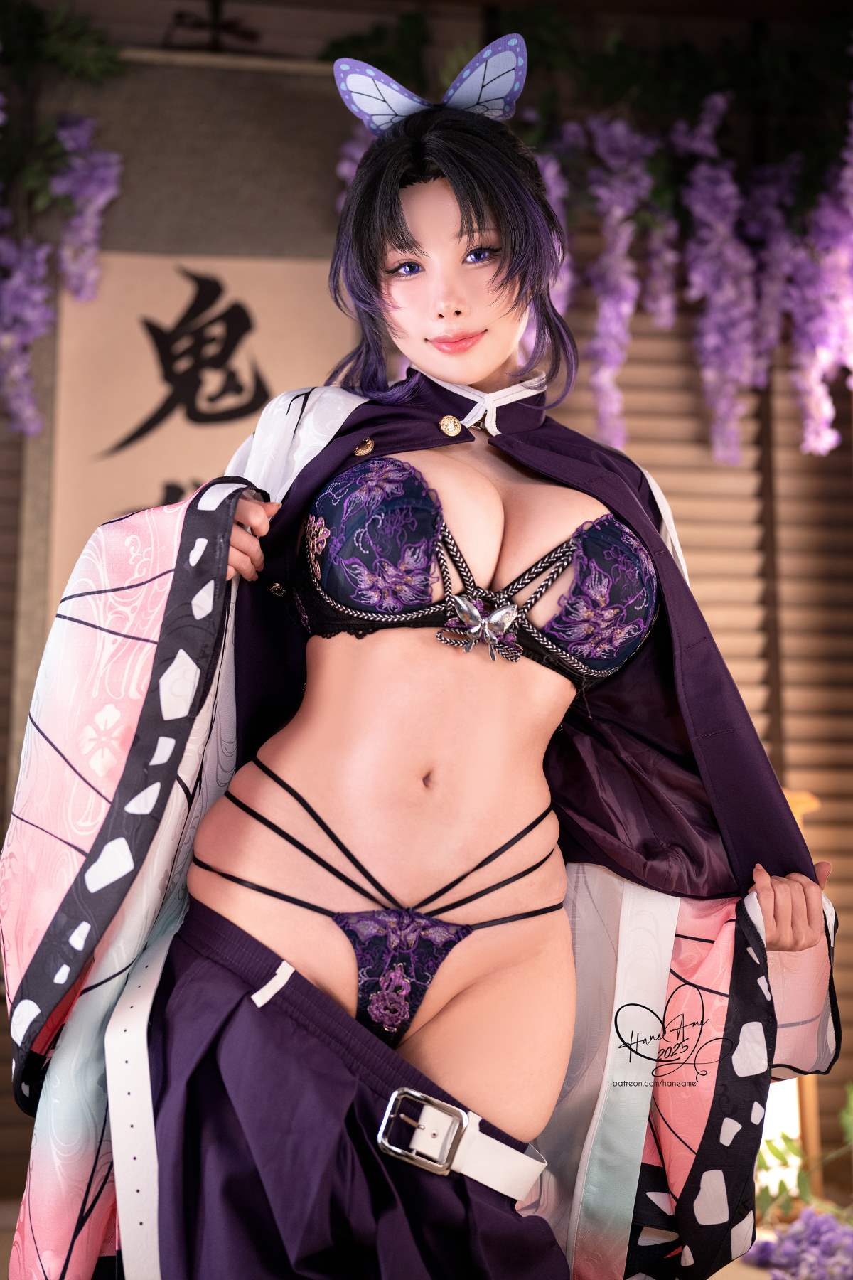 Hane Ame 雨波写真 – 鬼灭之刃 蝴蝶忍 Cosplay-第1张