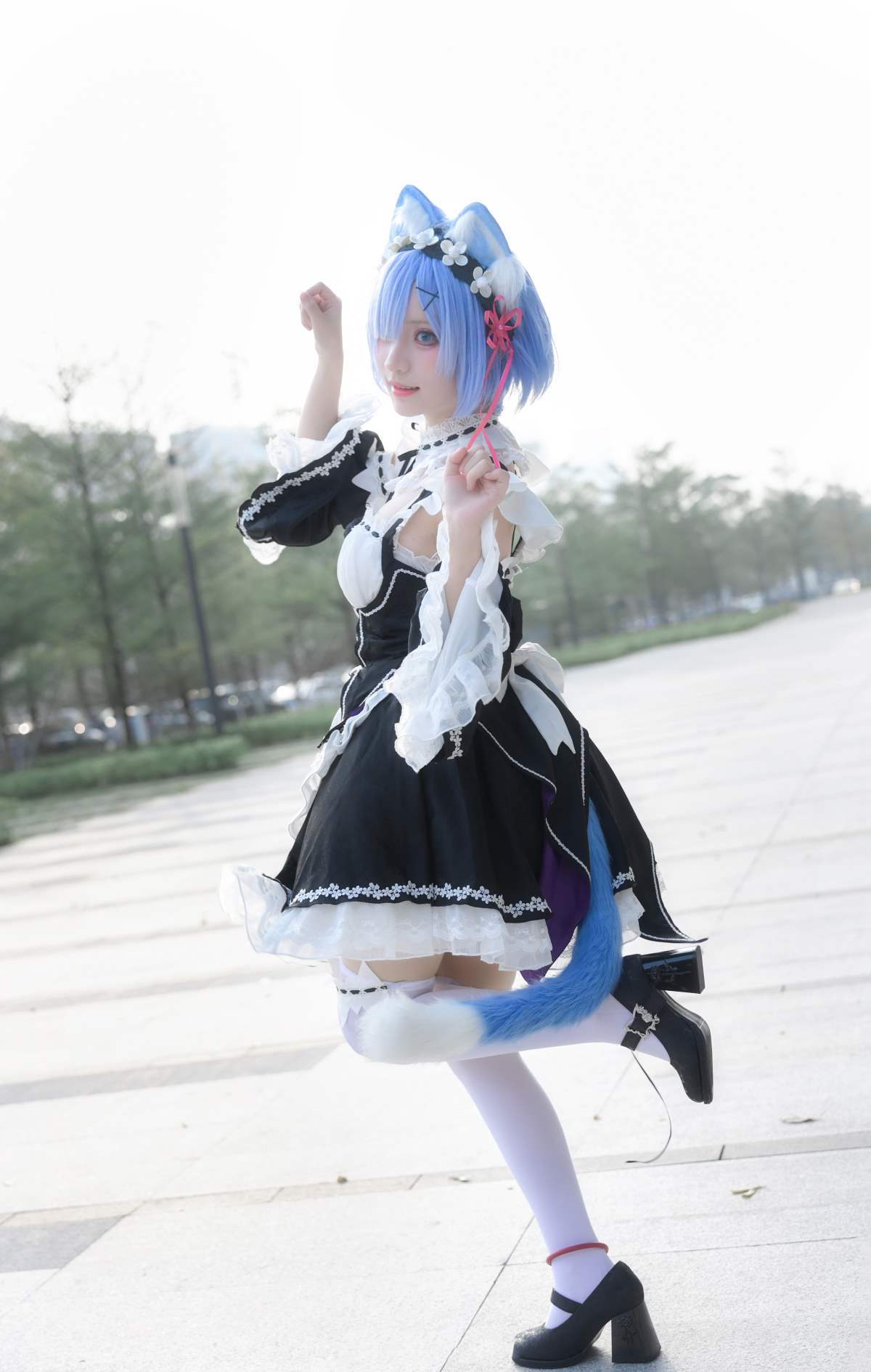 花柒Hana – 萤火虫动漫嘉年华 猫猫蕾姆 Cosplay-第1张