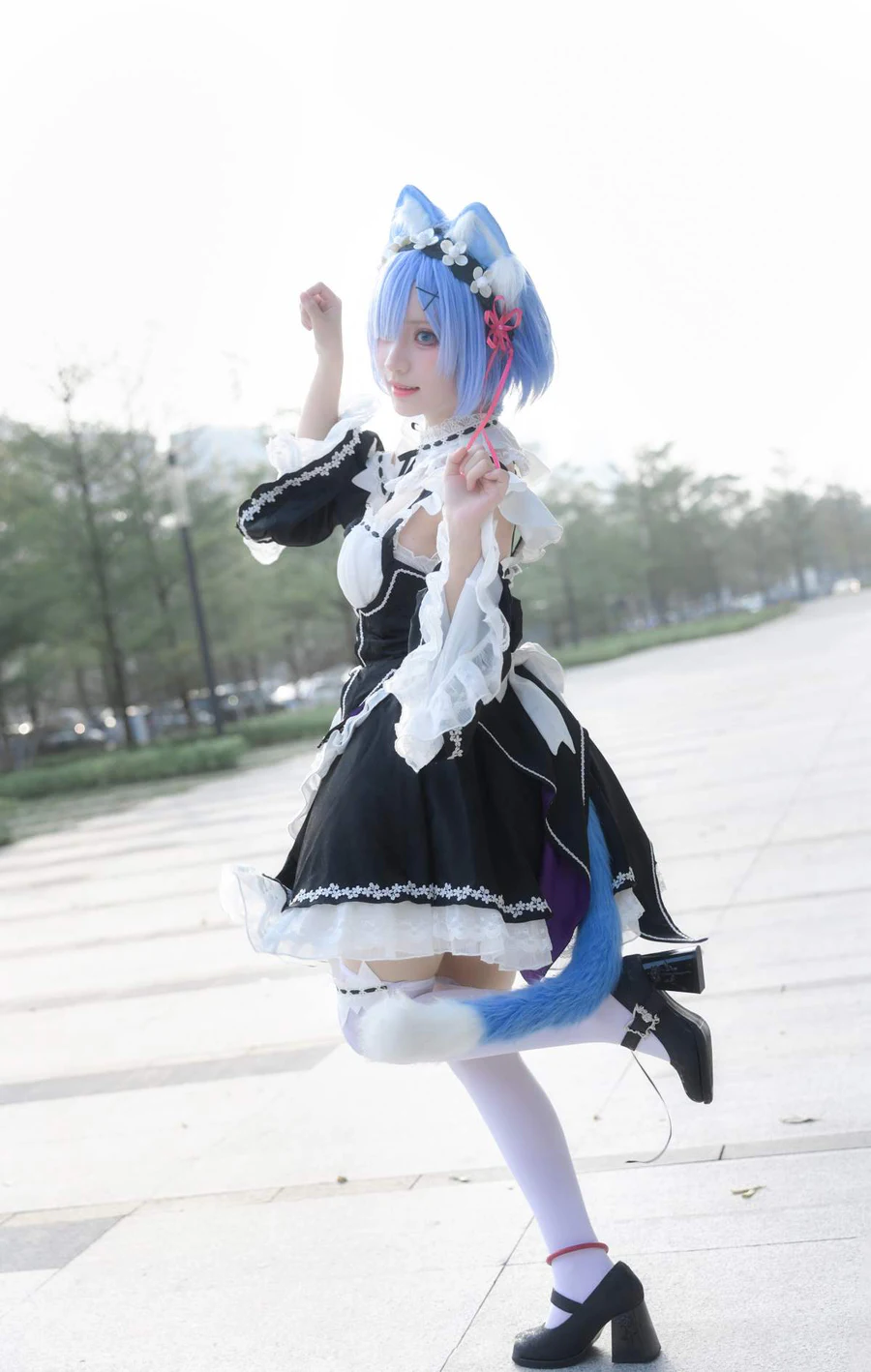 花柒Hana – 萤火虫动漫嘉年华 猫猫蕾姆 Cosplay-第1张