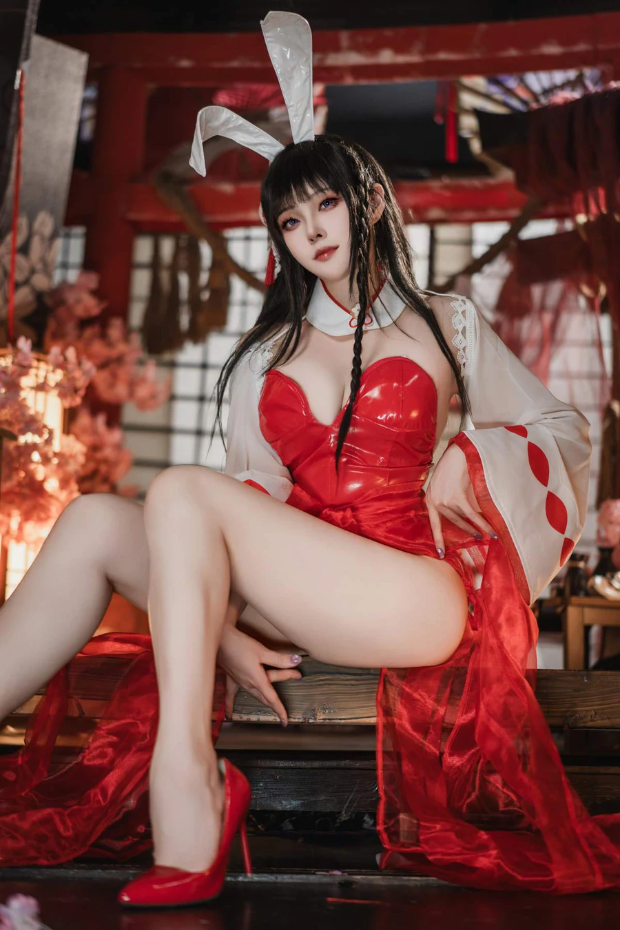 Natsuko夏夏子 – 碧蓝航线 大山巫女兔 Cosplay-第1张