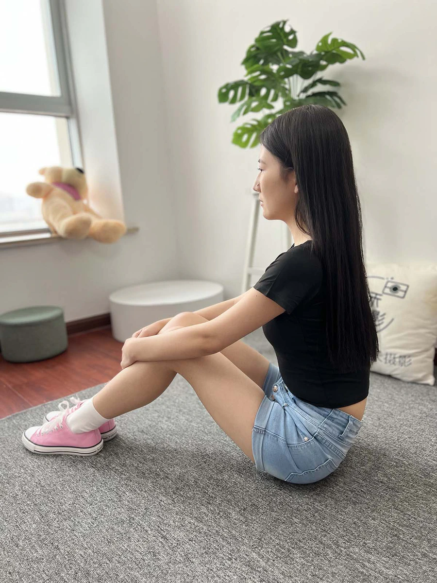 三禾摄影 NO.026 牛仔短裤 棉袜 帆布鞋 三禾摄影-第2张