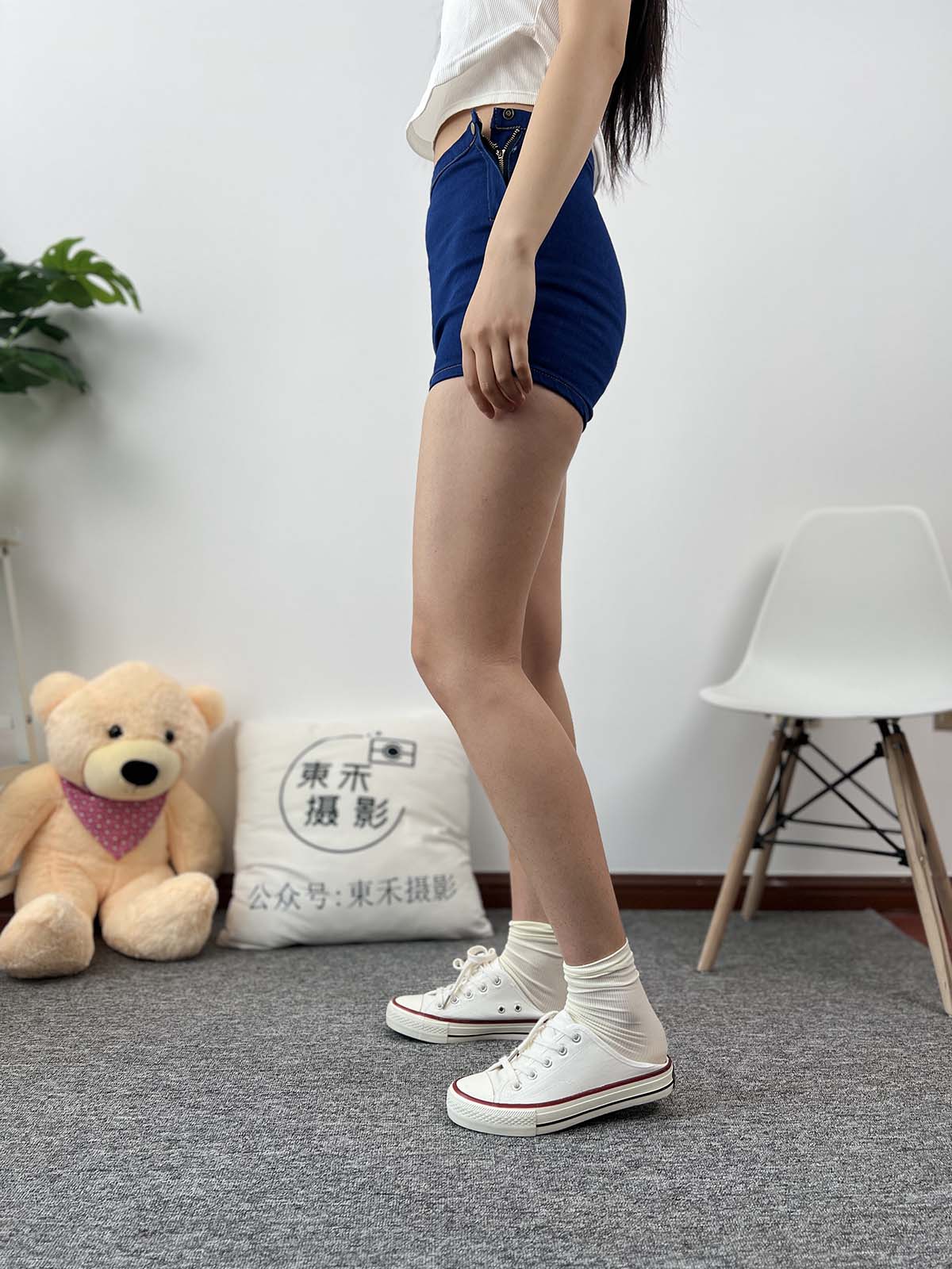 三禾摄影 NO.027 牛仔短裤 棉袜 帆布鞋 三禾摄影-第2张