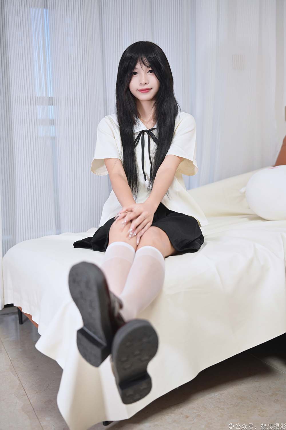 凝思摄影 NO.049 沅沅-JK制服、小腿袜、小皮鞋 凝思摄影-第2张