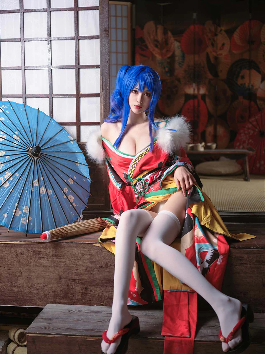 一米八的大梨子 – 圣姨和服 Cosplay-第1张