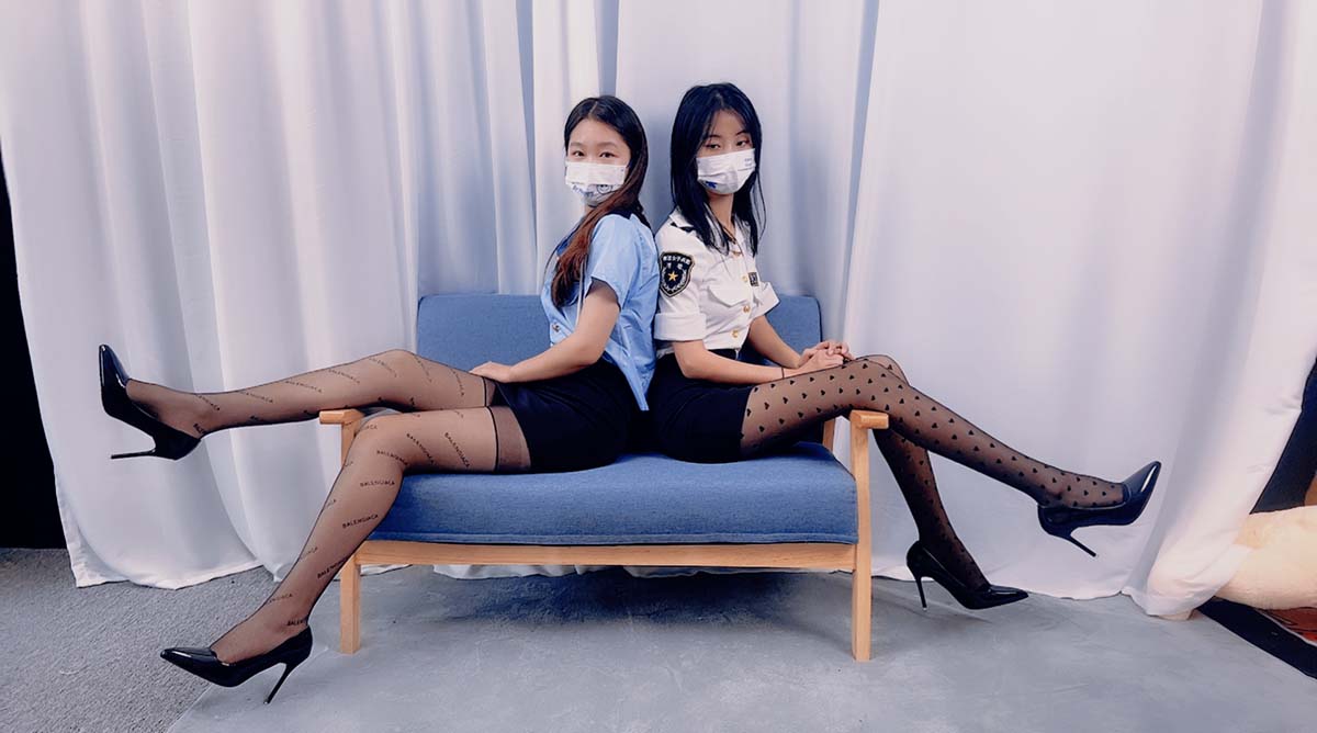 三禾摄影 NO.042 黑丝 高跟 帆布鞋 三禾摄影-第2张