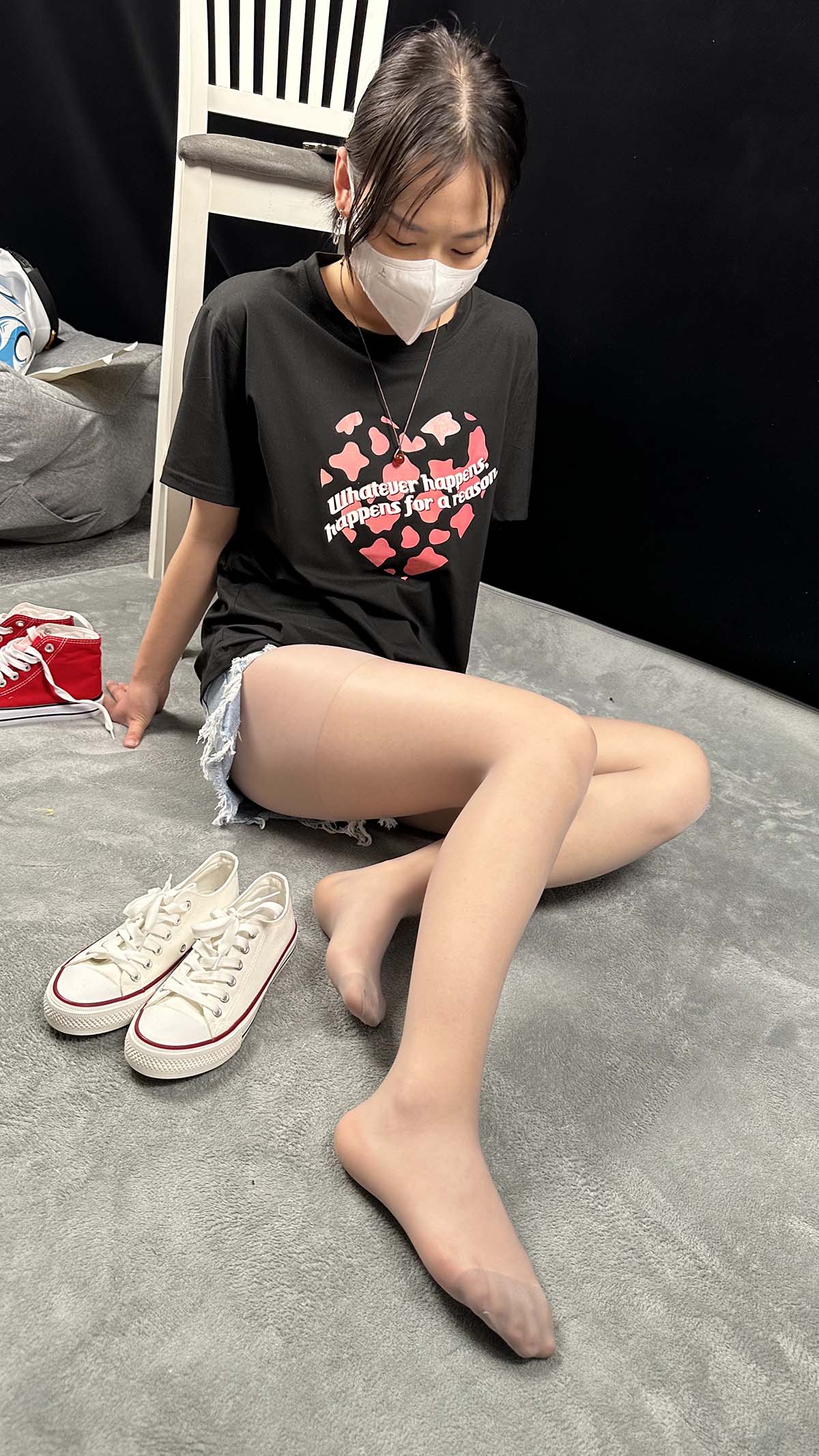 三禾摄影 NO.047 休闲短裤 肉丝 帆布鞋 三禾摄影-第2张