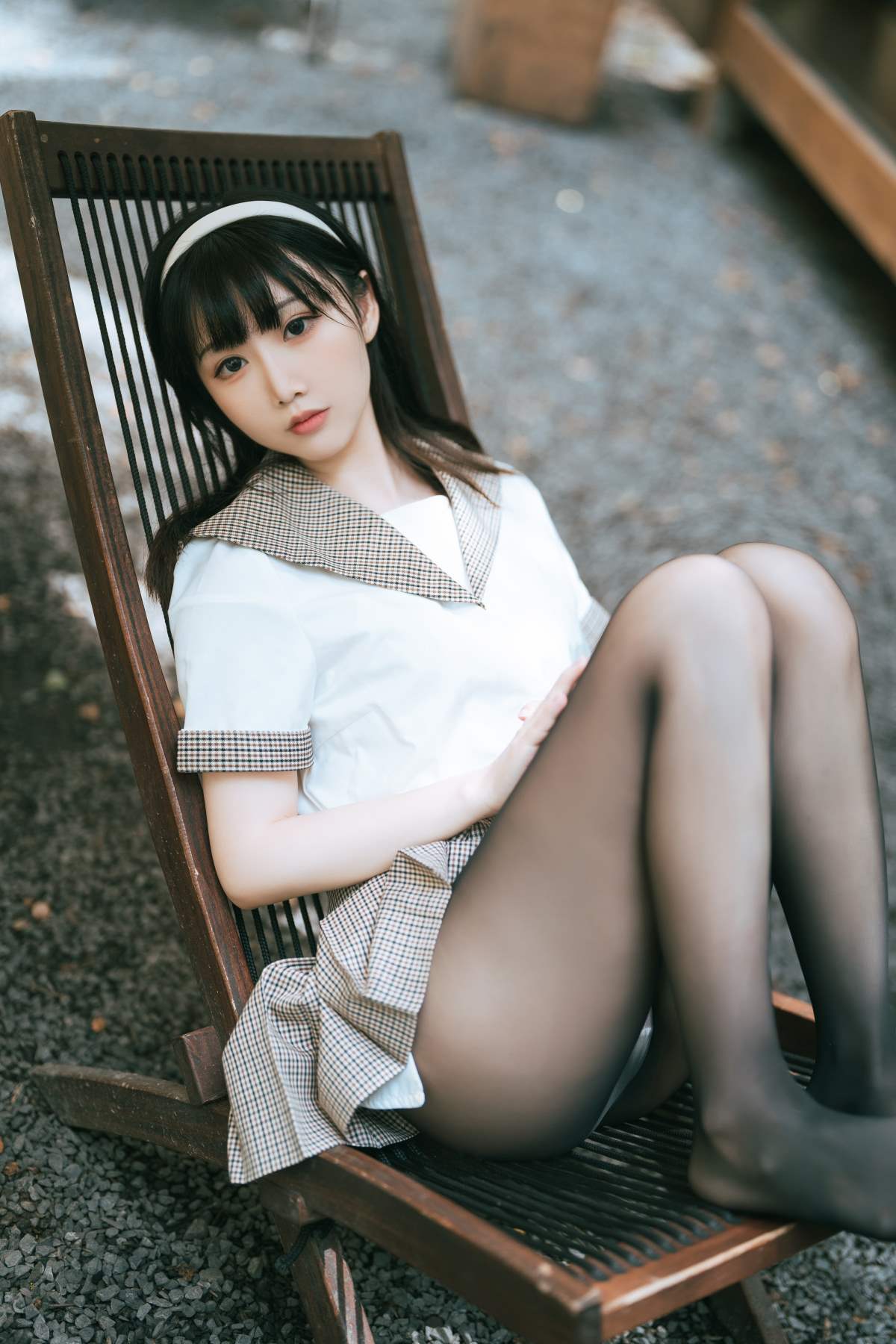 面饼仙儿 – 黑丝露营JK Cosplay-第1张