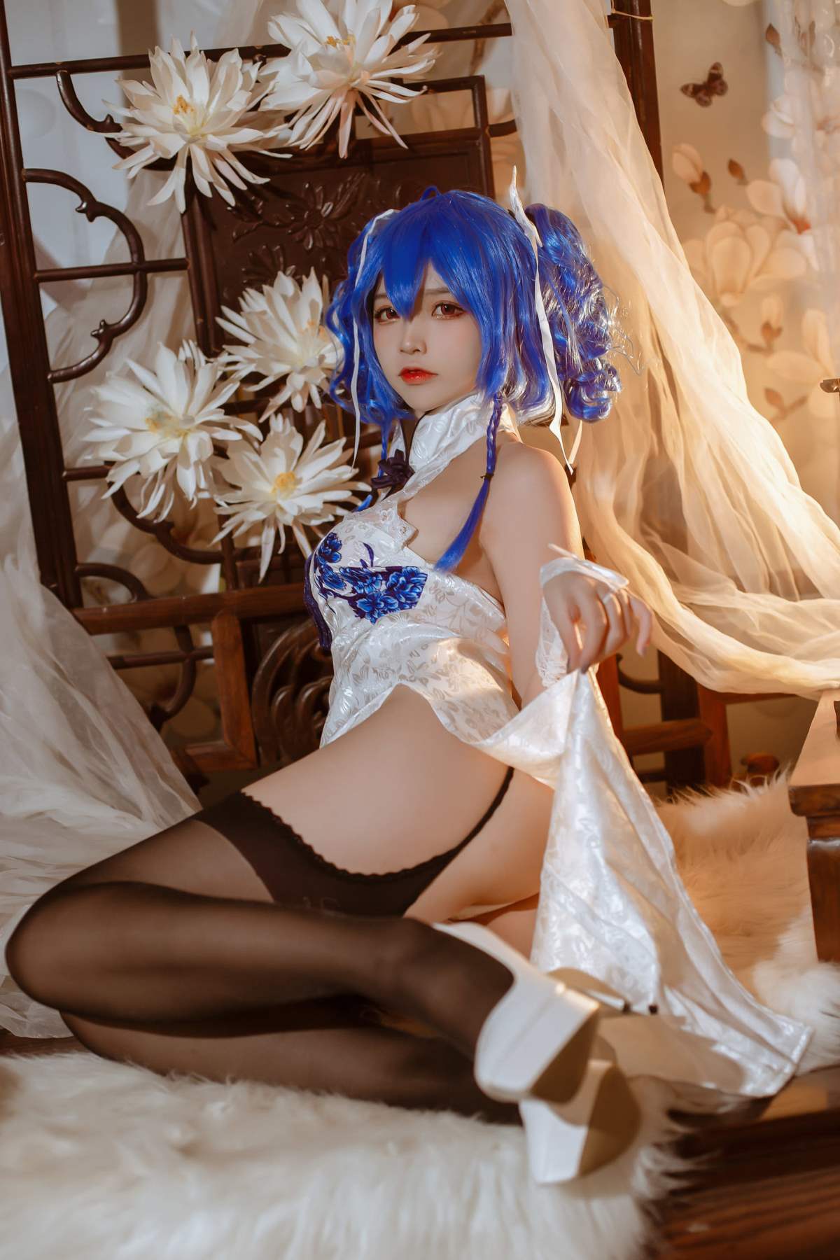 二佐Nisa – 碧蓝航线 圣路易斯 春之华 Cosplay-第1张