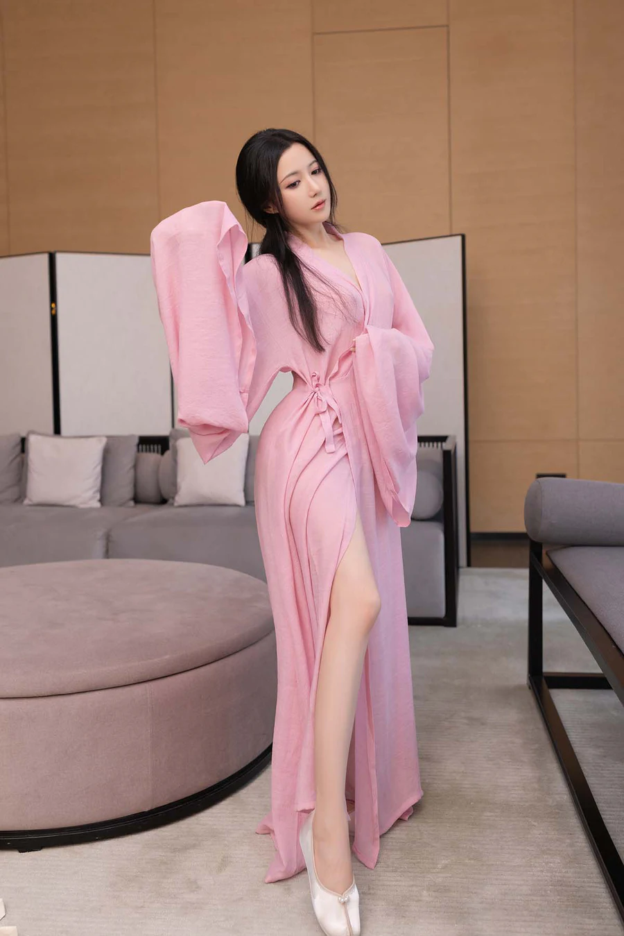 秀人名模鱼子酱Fish《月影纱》写真 JPJX极品精选-第2张