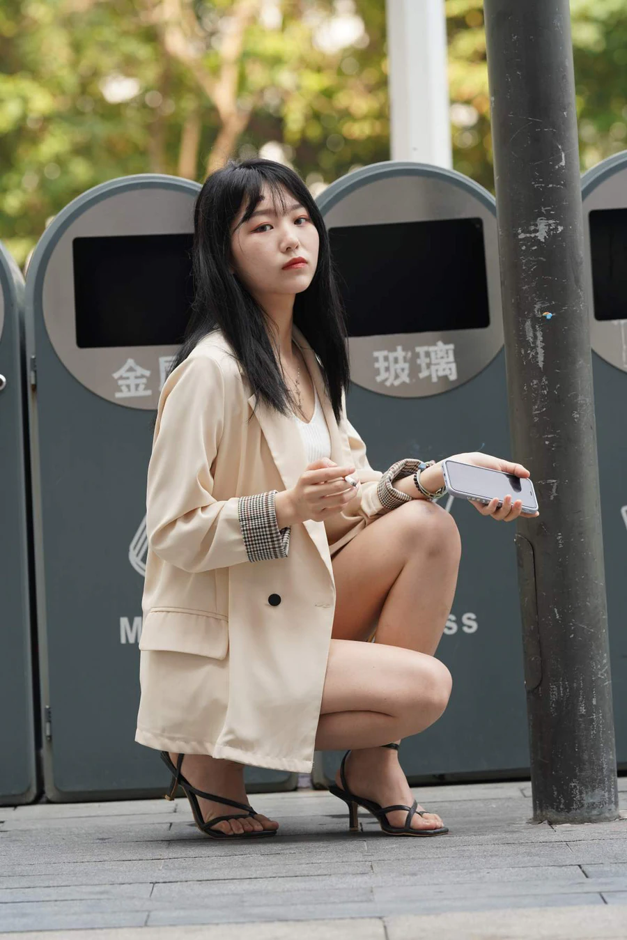 精选街拍作品 NO.5081 甜美气质格子裙 街拍-第1张