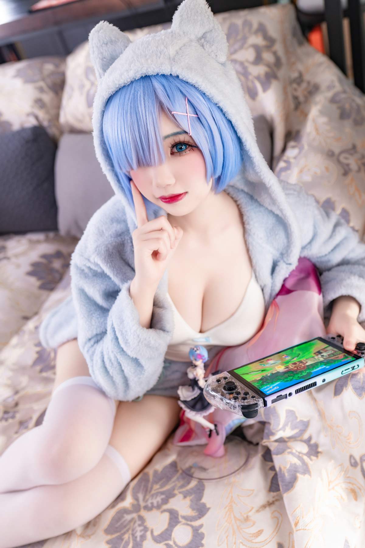 雪晴Astra – 蕾姆猫猫 Cosplay-第1张