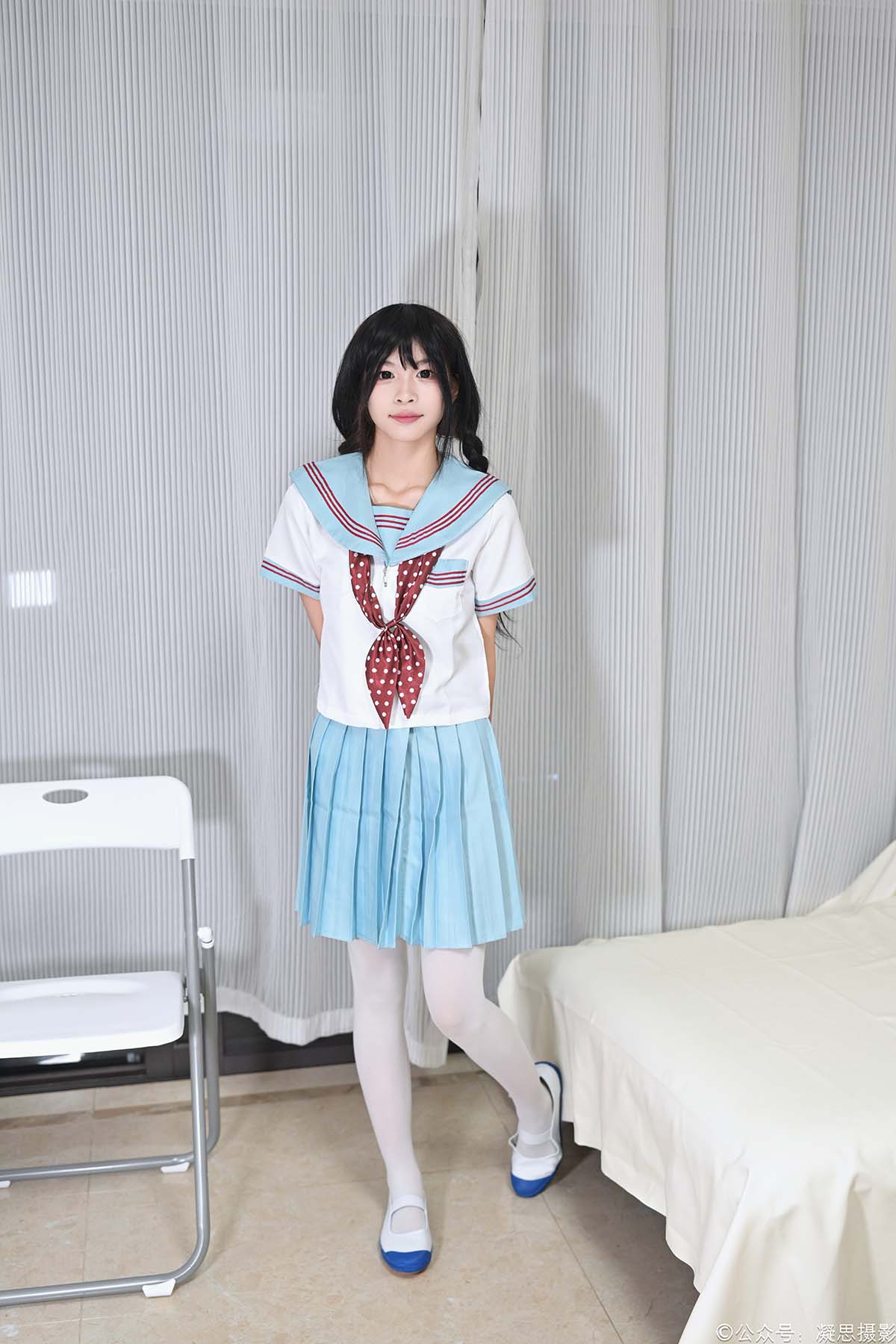 凝思摄影 NO.053 沅沅-jk制服、白丝、室内鞋 凝思摄影-第2张