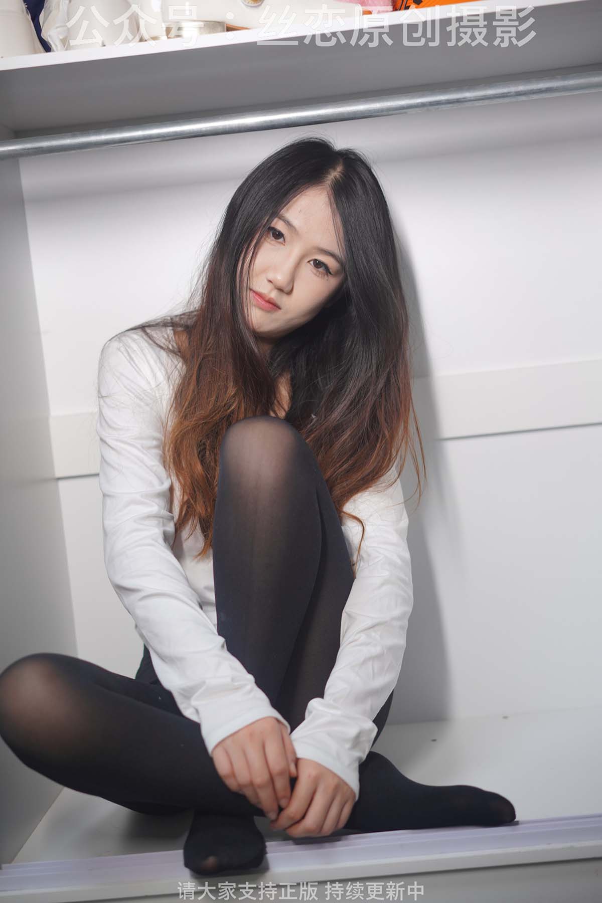 丝恋摄影 NO.002 幺幺-小皮鞋，厚黑丝 丝恋摄影-第2张