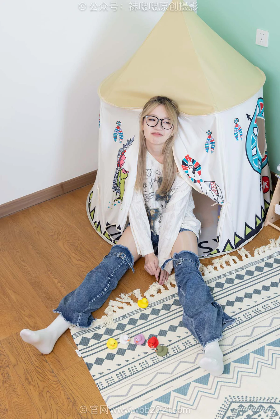 [BoBoSocks袜啵啵]NO.629 小甜豆-板鞋、纯白棉袜、油亮薄肉丝 BoBoSocks袜啵啵-第2张