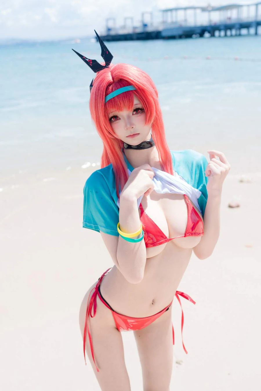 九柒喵 – 拉毗泳装 Cosplay-第1张