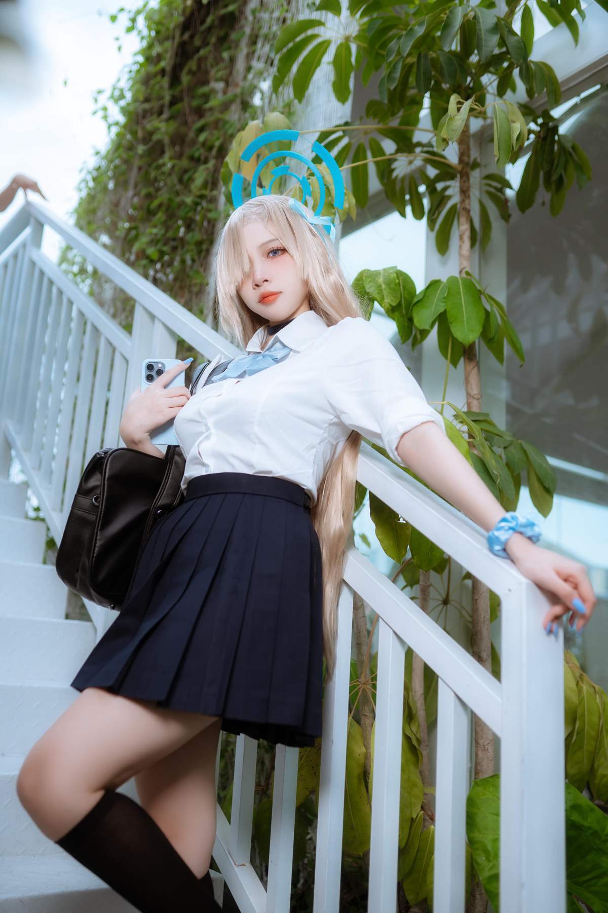二佐Nisa – 蔚蓝档案 一之濑明日奈 JK制服 Cosplay-第1张
