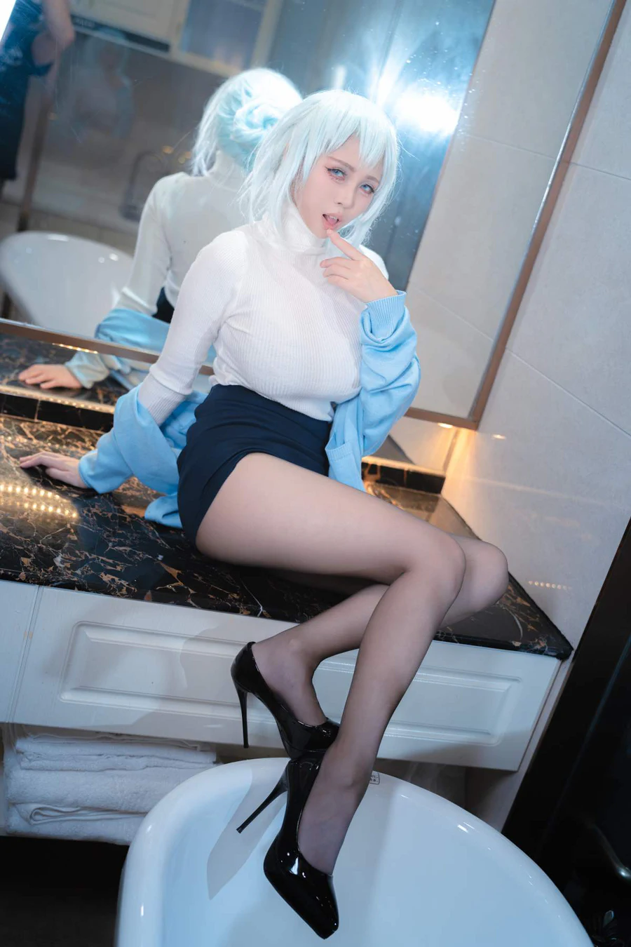 上杉绘梨落 – 雪女 Cosplay-第1张