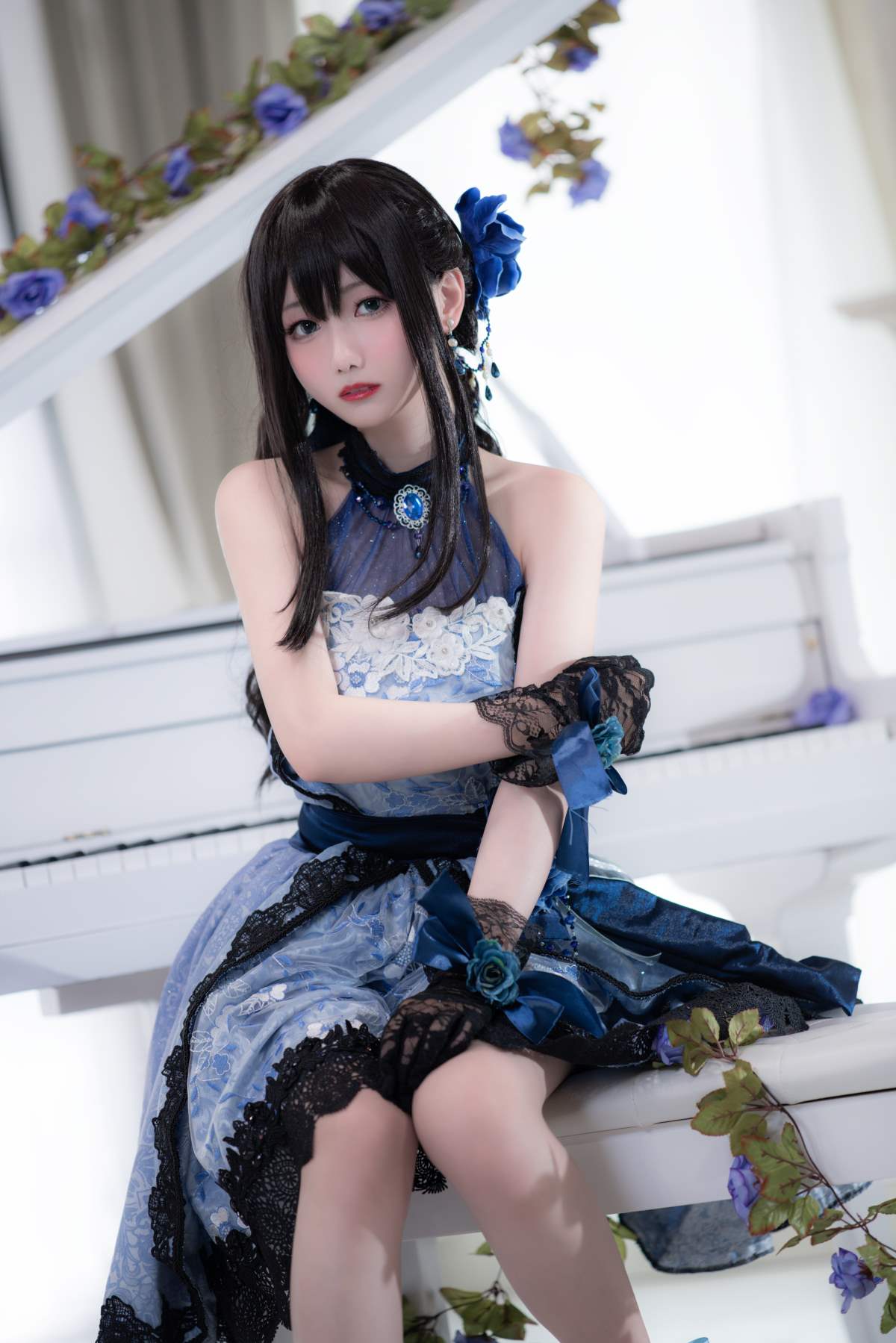 小木曾AYA – 偶像大师 涩谷凛 礼服 Cosplay-第1张