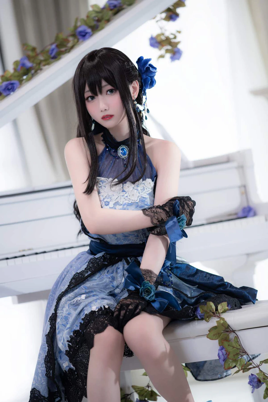 小木曾AYA – 偶像大师 涩谷凛 礼服 Cosplay-第1张