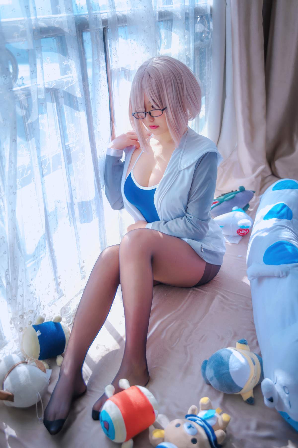 阿半今天很开心 – FGO 玛修 同人体操服 Cosplay-第1张