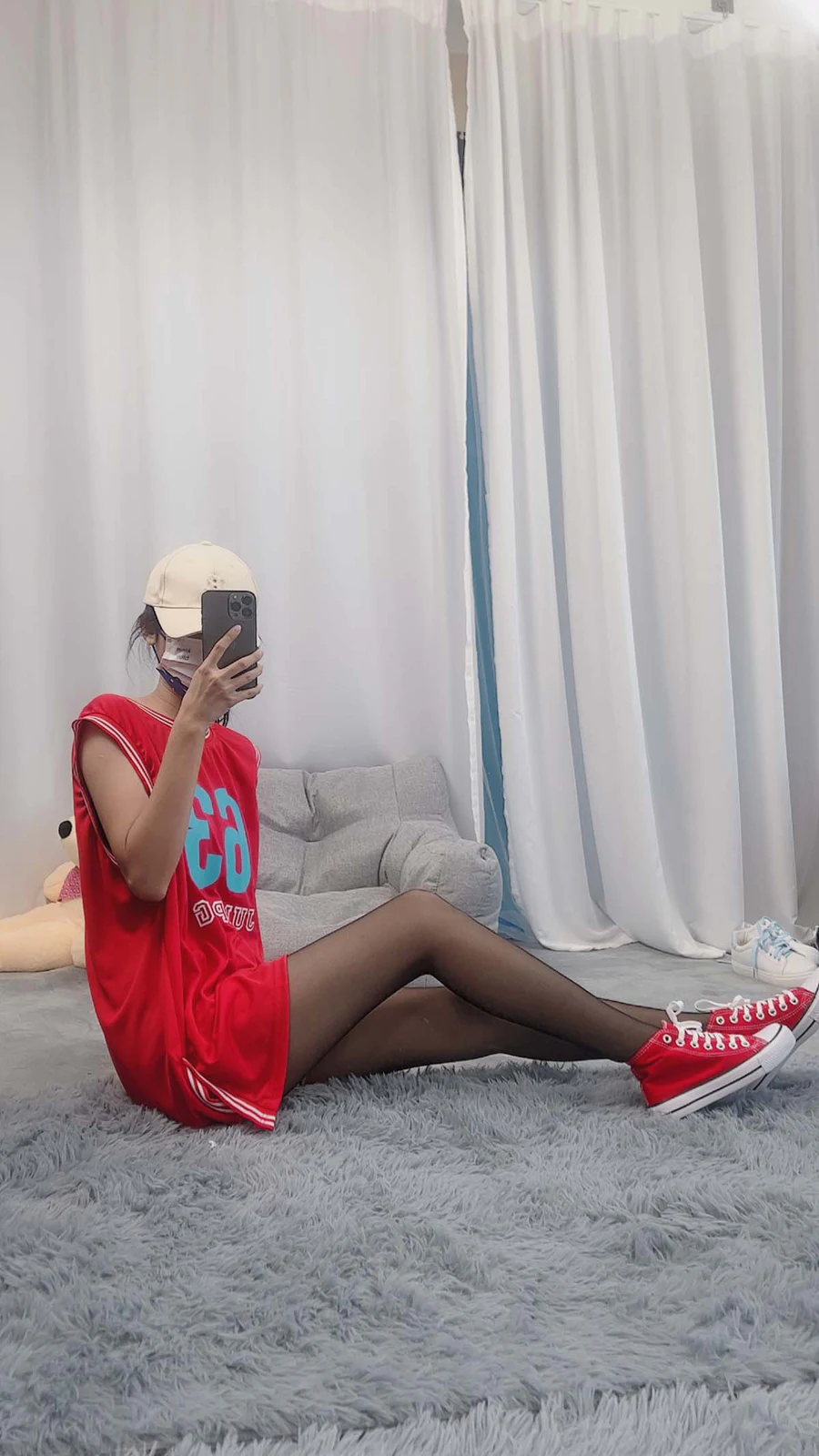 三禾摄影 NO.059 篮球服 黑丝 帆布鞋 牛仔短裤 三禾摄影-第1张