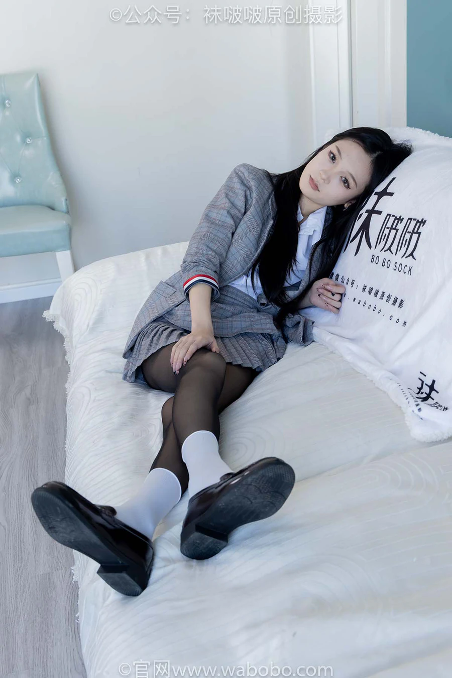 [BoBoSocks袜啵啵]NO.646 焦糖-皮鞋、白棉袜、薄黑丝 BoBoSocks袜啵啵-第1张