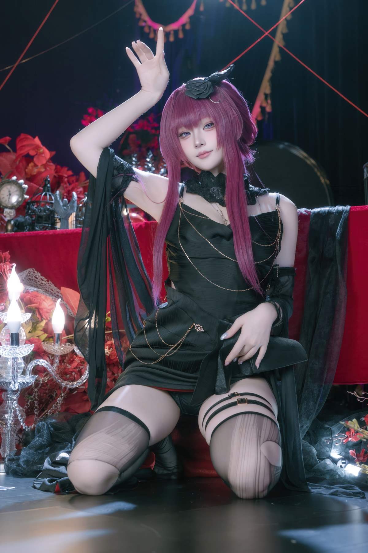 屿鱼 – 崩坏 星穹铁道 卡芙卡 缚月之夜 Cosplay-第1张