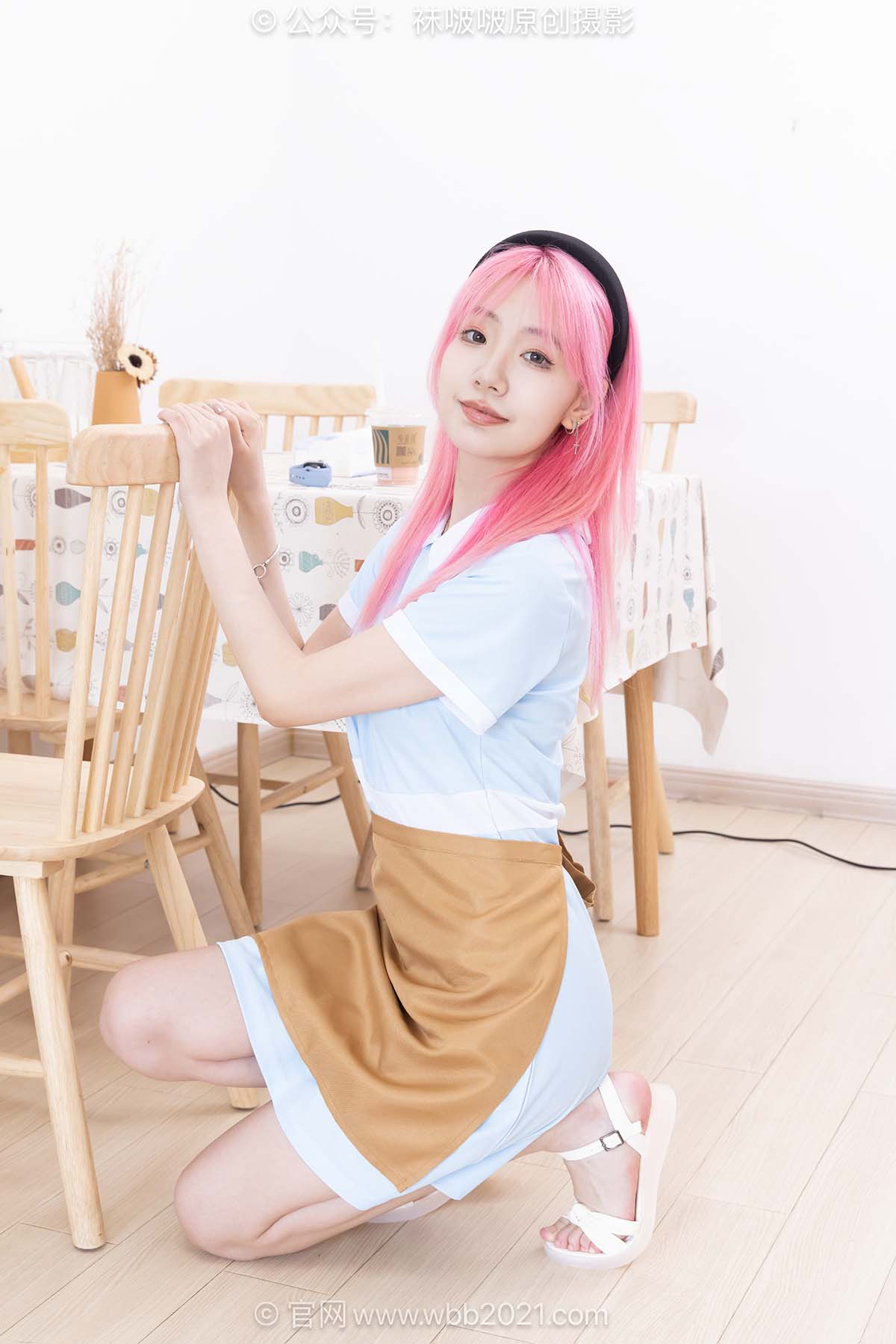 [BoBoSocks袜啵啵]NO.649 小甜豆-平底凉鞋、裸足、纯白棉袜 BoBoSocks袜啵啵-第1张