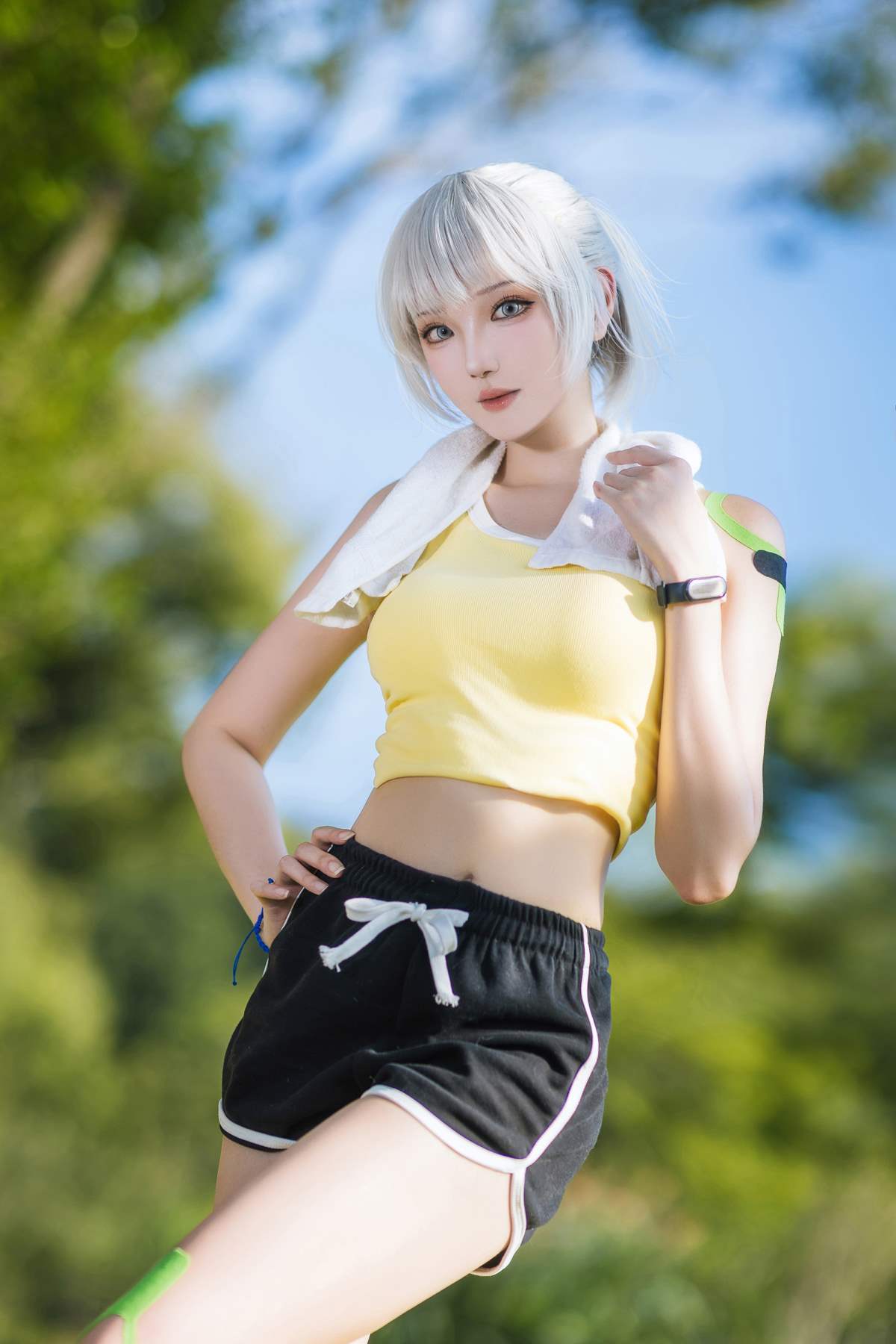 瓜希酱 – 灵笼 白月魁 运动服 Cosplay-第1张