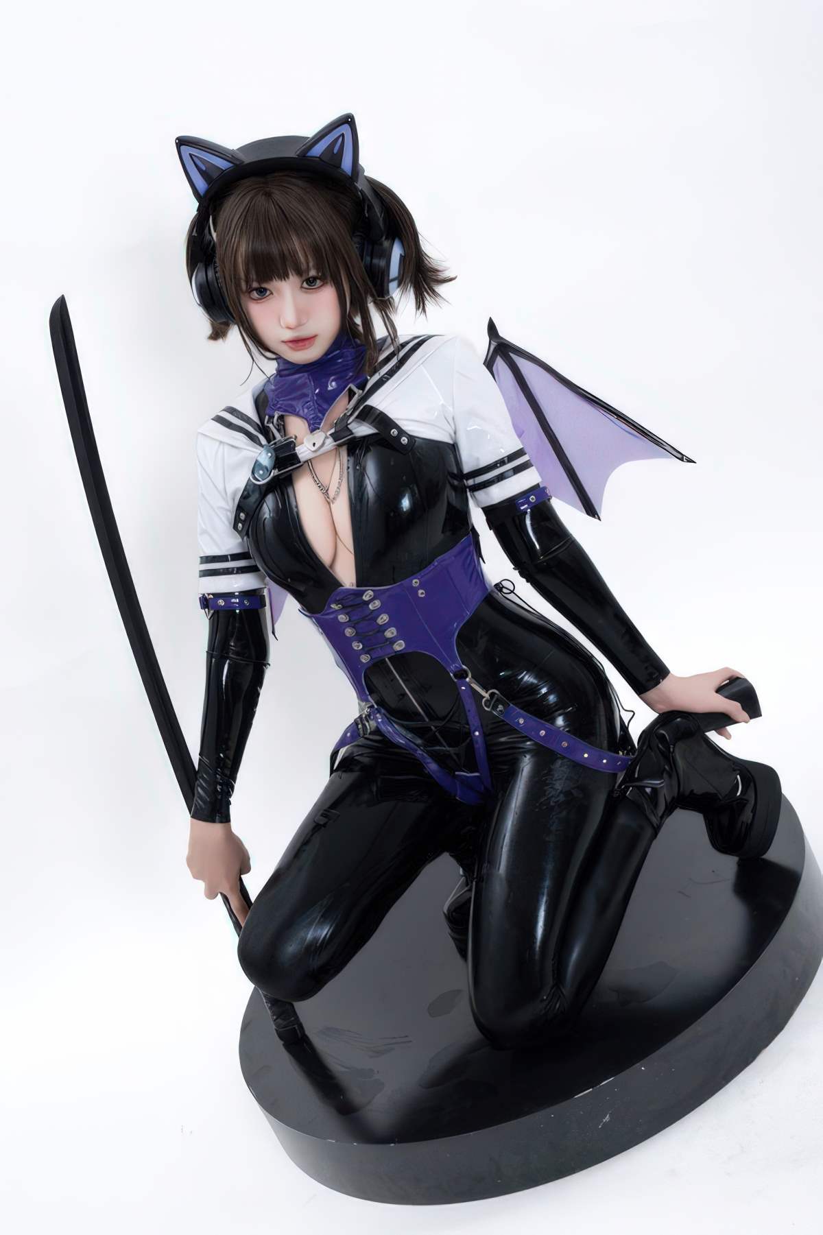 柒柒要乖哦 – 白棚胶衣 Cosplay-第1张