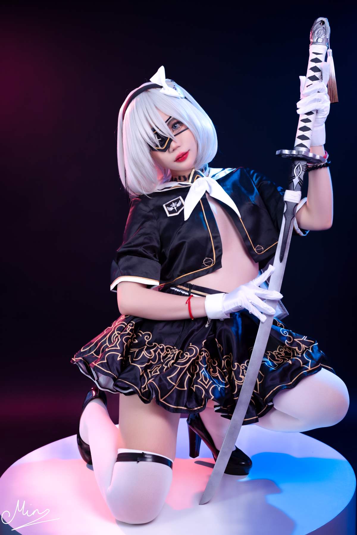 Miinmeow – 2B dishwash Cosplay-第1张