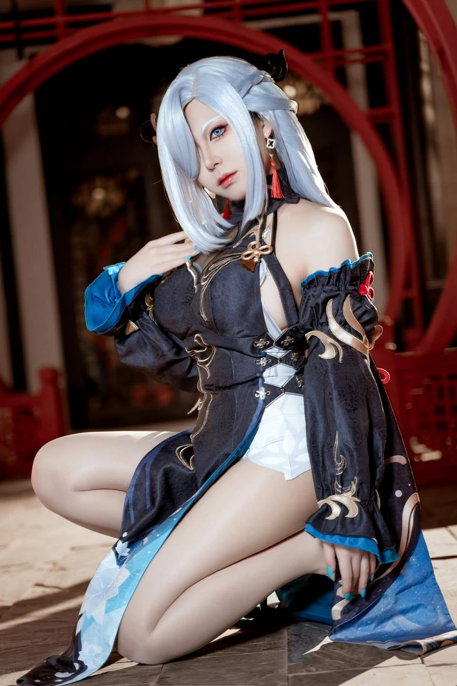 虎森森 – 原神 申鹤 冷花幽露 Cosplay-第1张