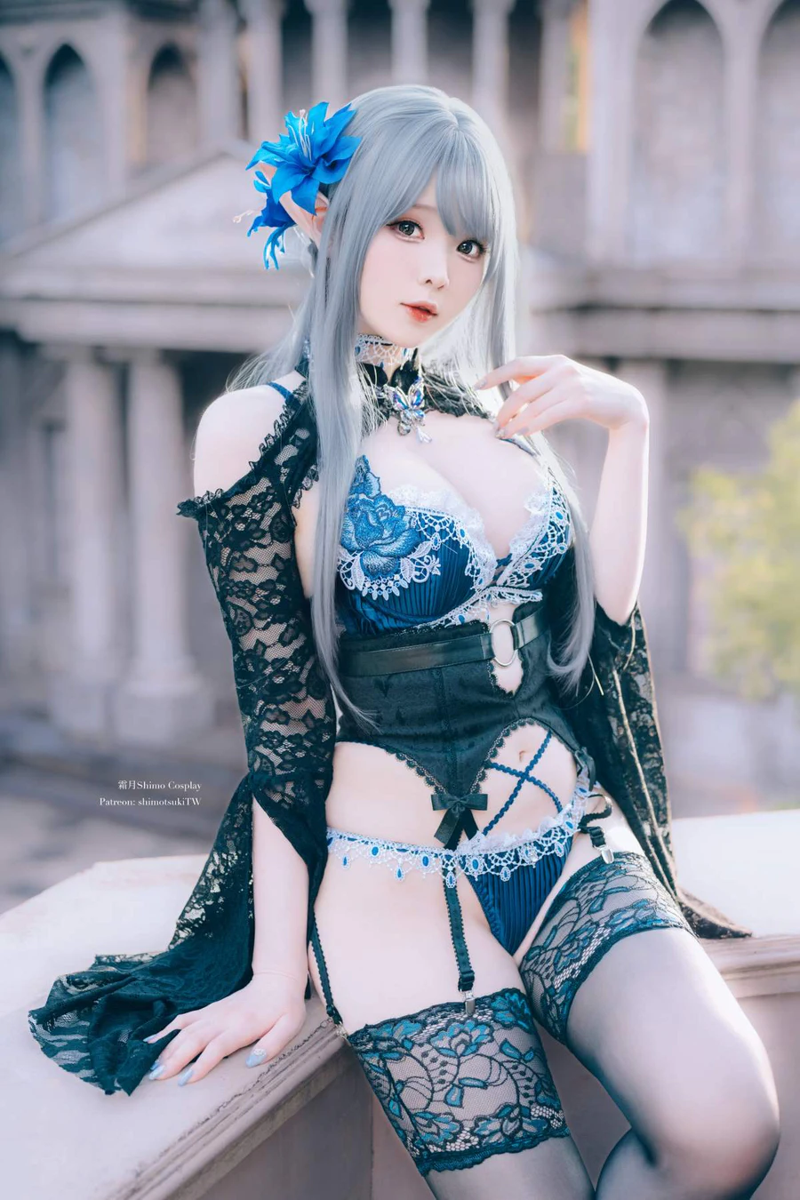 霜月shimo – Original Dark Elf Cosplay-第1张