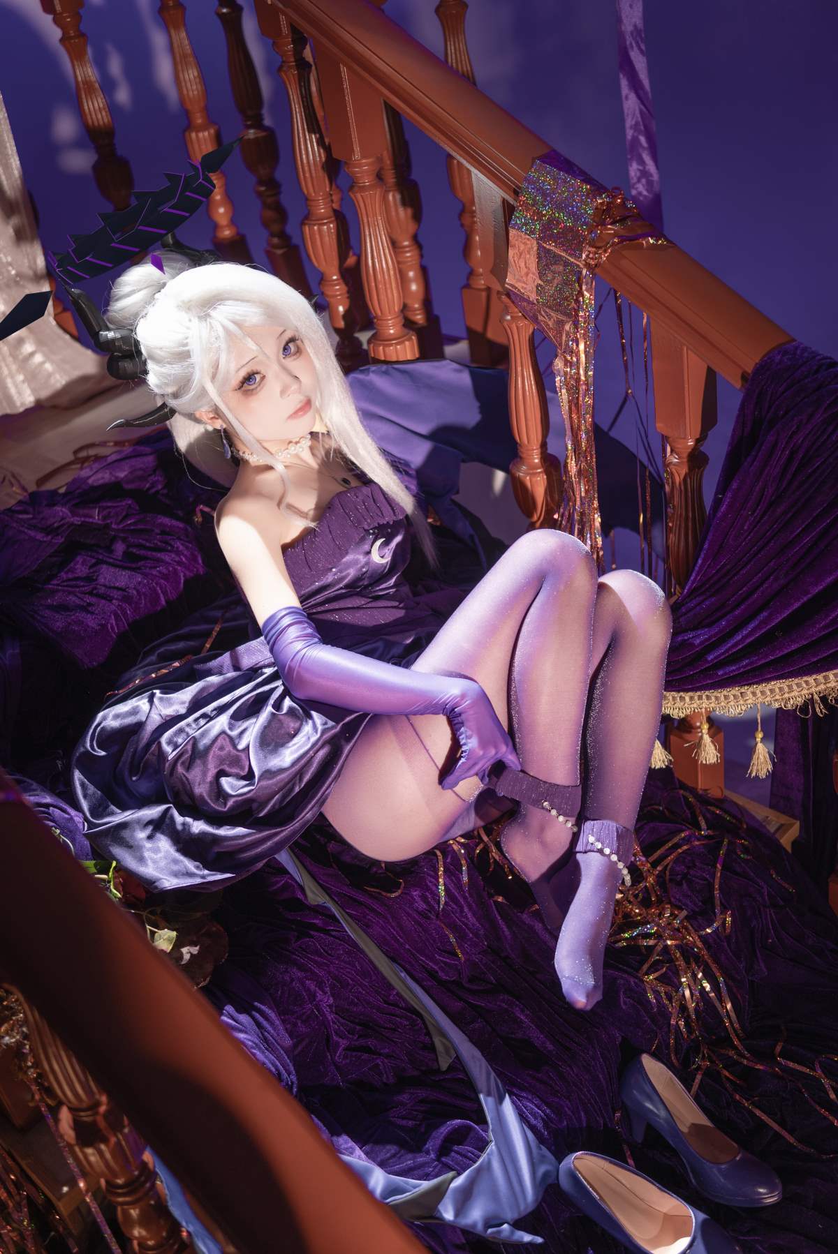 矢量鱼 – 蔚蓝档案 空崎日奈连衣裙 Cosplay-第1张