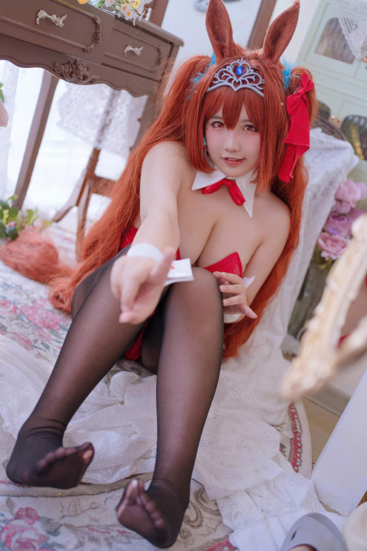 阿半今天很开心 – 赛马娘 大和赤骥兔女郎 Cosplay-第1张