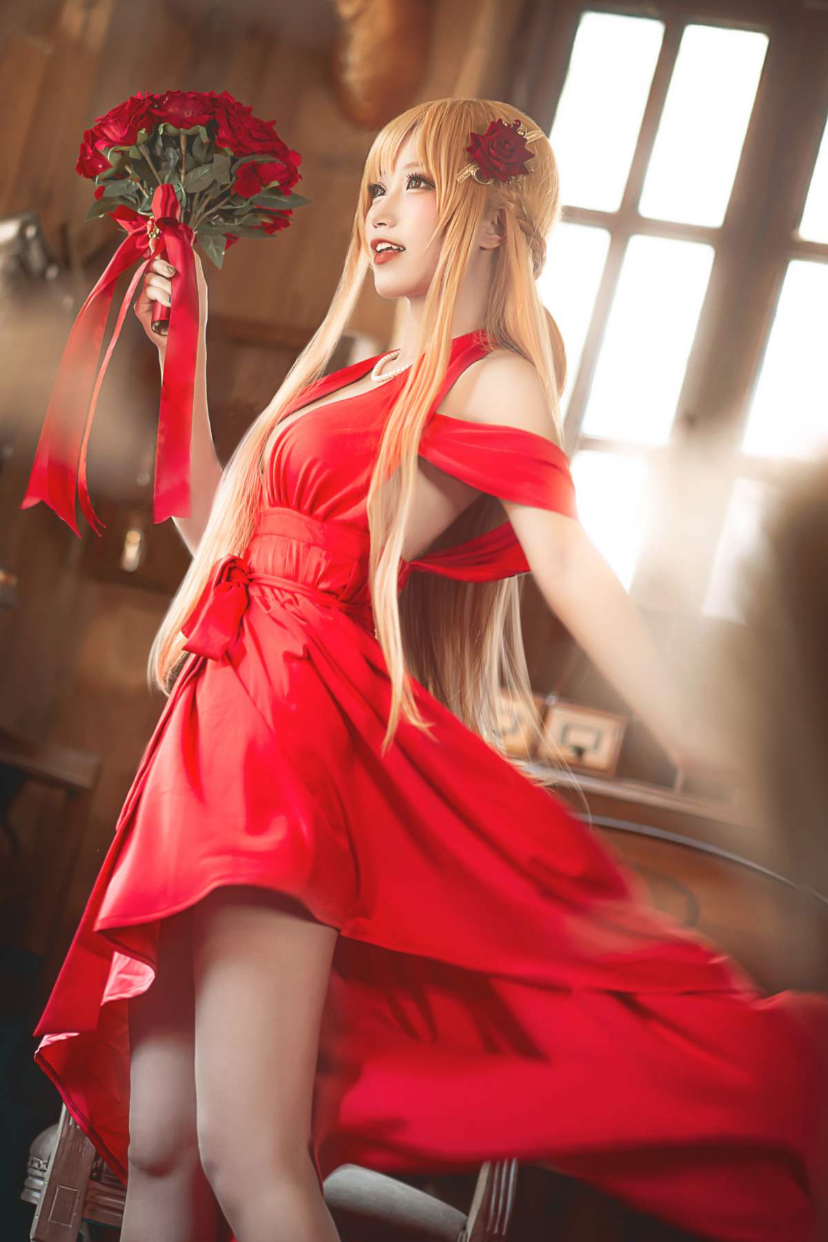 切切celia – 刀剑神域 亚丝娜 礼服 Cosplay-第1张