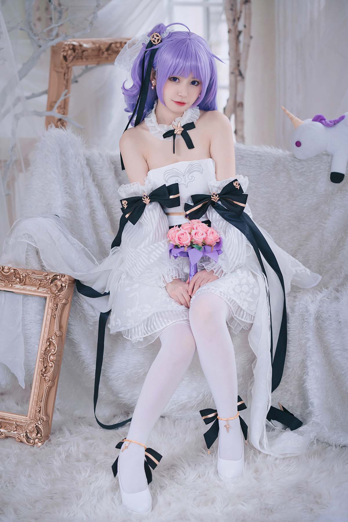 猫大人 – 碧蓝航线 独角兽 花嫁 Cosplay-第1张