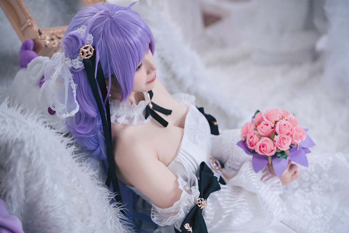 猫大人 – 碧蓝航线 独角兽 花嫁 Cosplay-第2张