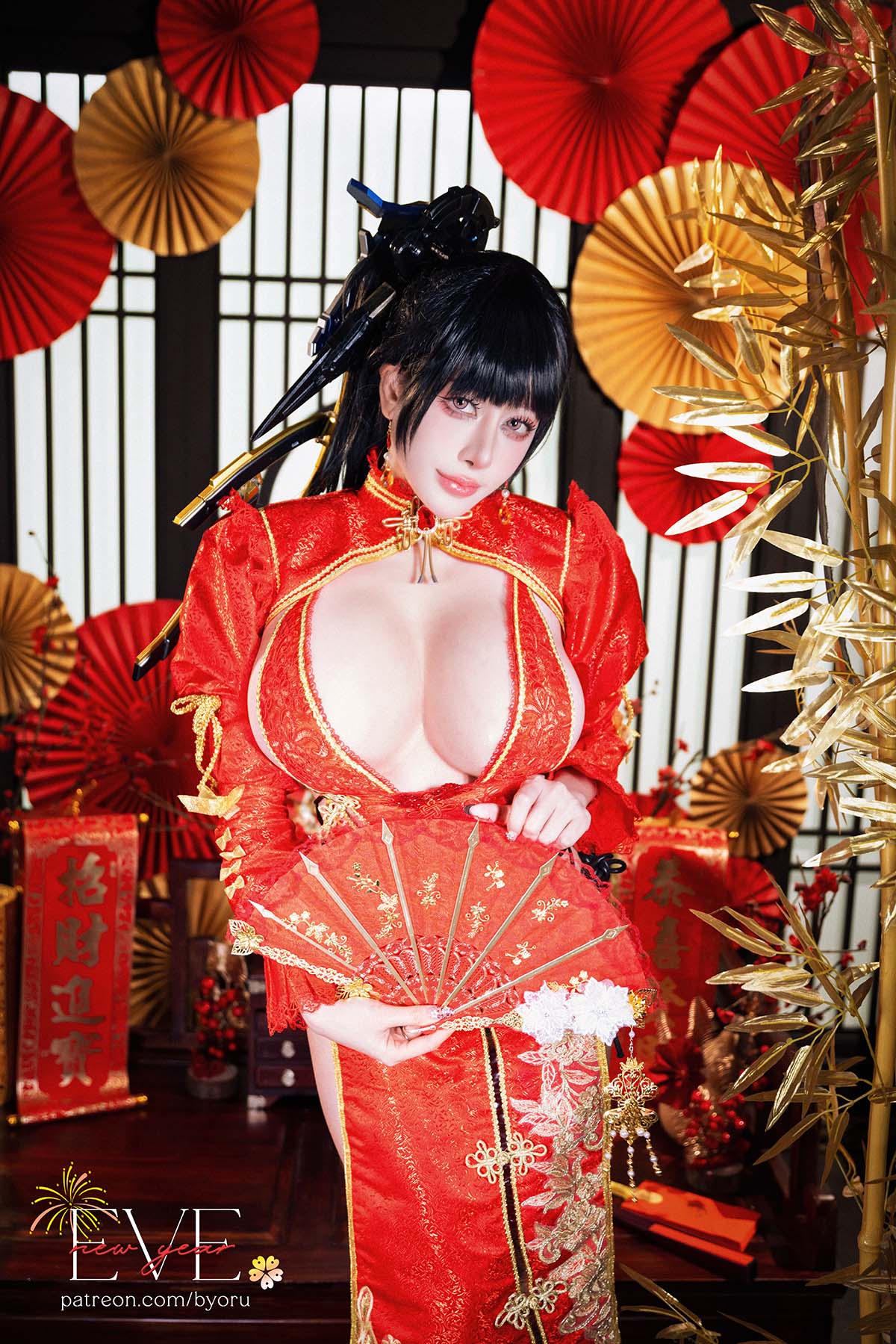 日本性感萝莉Byoru – Eve New Year Qipao Cosplay-第2张